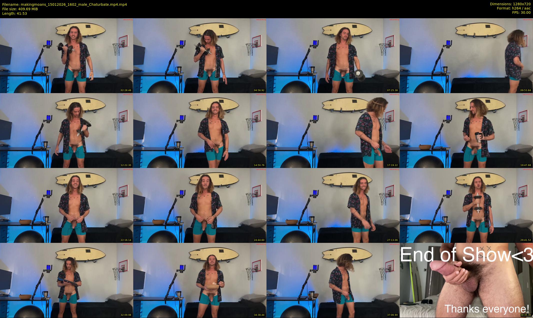 makingmoans — 42 minute Chaturbate male cam show recording, 720p, Jan 15, 2026