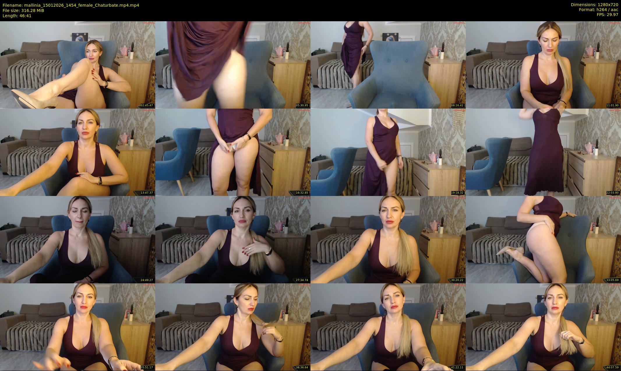 mallinia — 47 minute Chaturbate female cam show recording, 720p, Jan 15, 2026