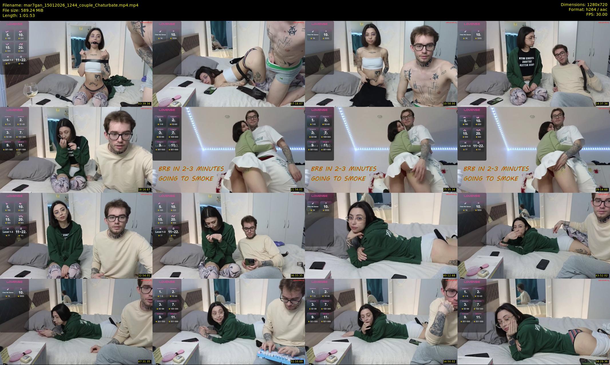 mar7gan — 62 minute Chaturbate couple cam show recording, 720p, Jan 15, 2026