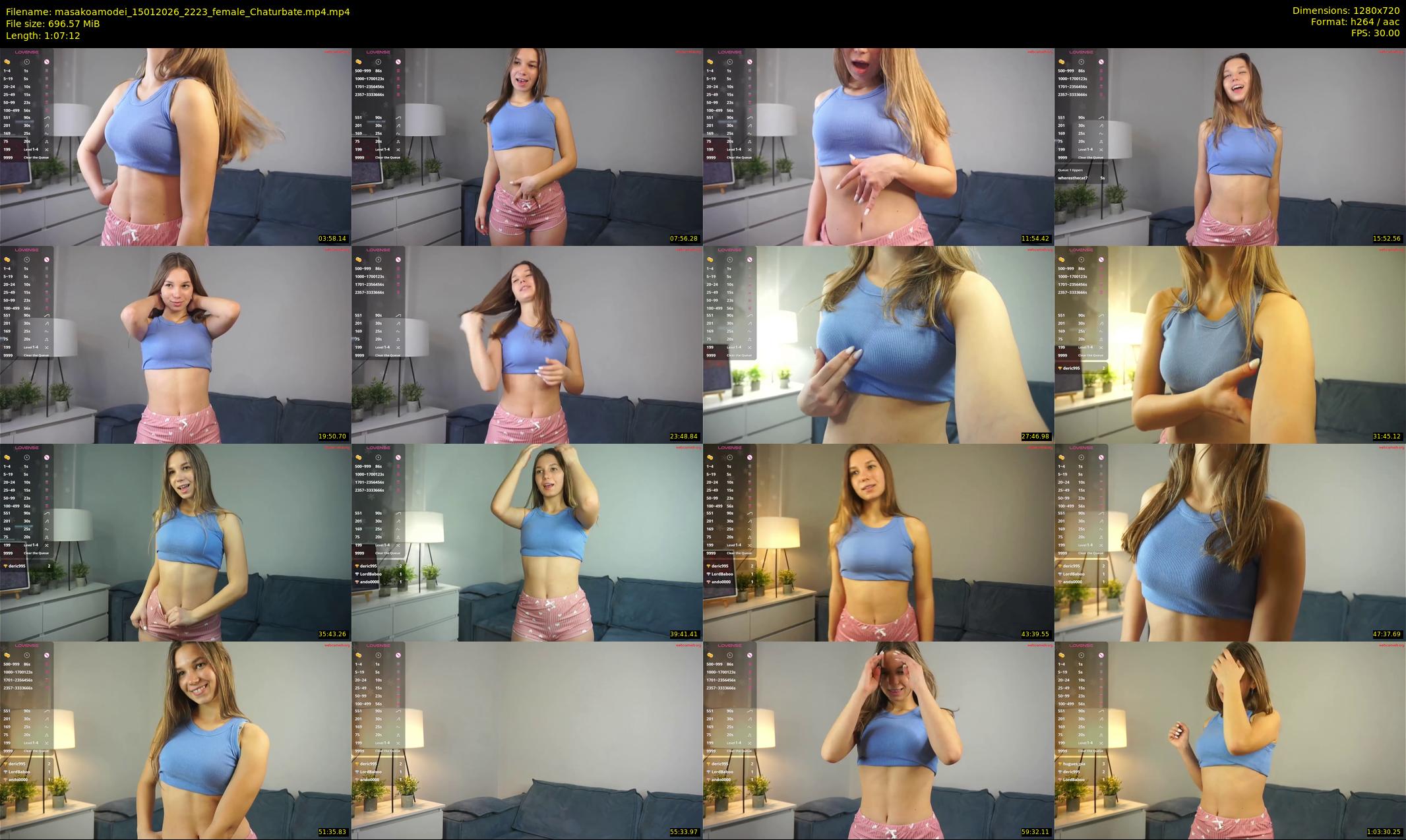 masakoamodei — 68 minute Chaturbate female cam show recording, 720p, Jan 15, 2026