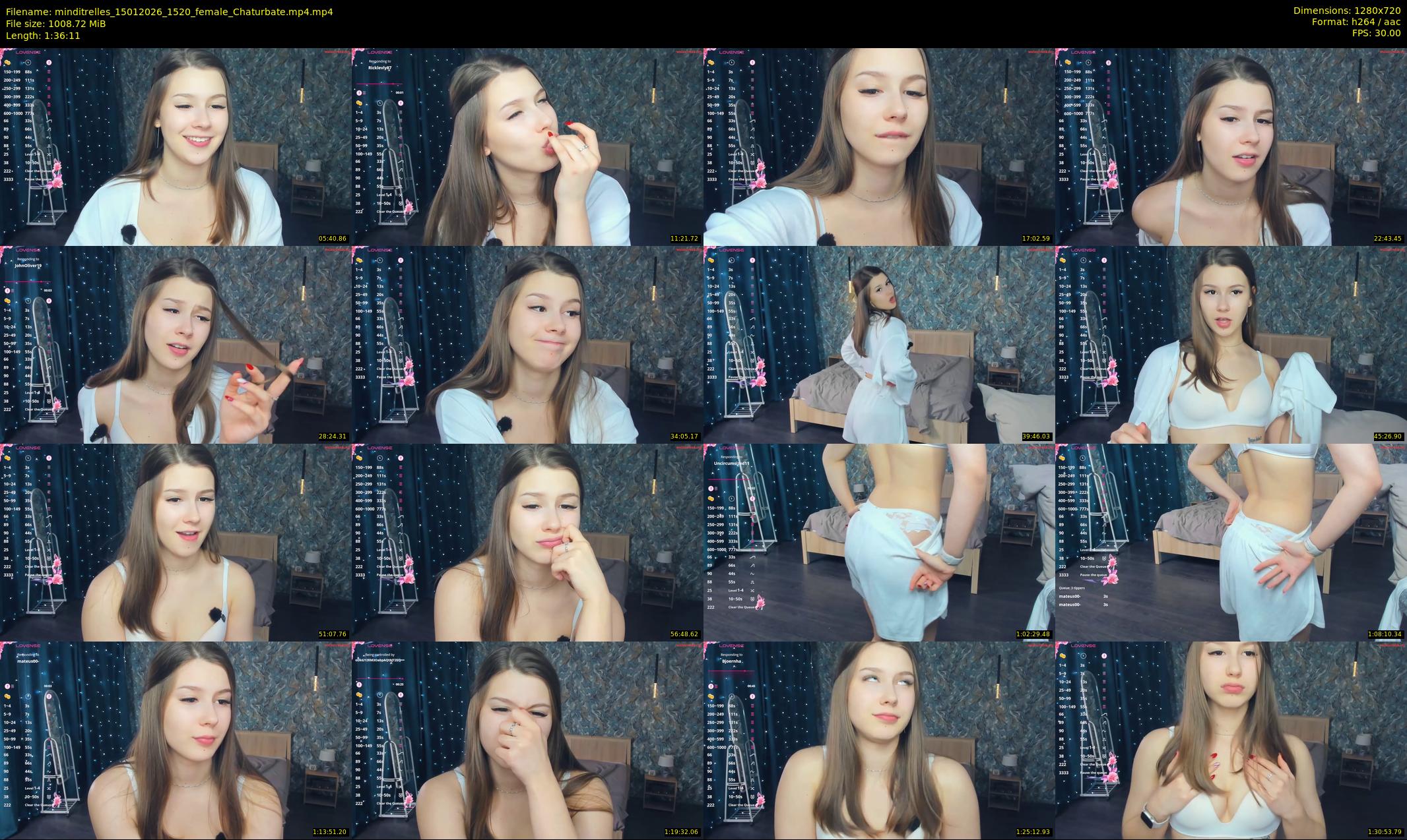 minditrelles — 97 minute Chaturbate female cam show recording, 720p, Jan 15, 2026