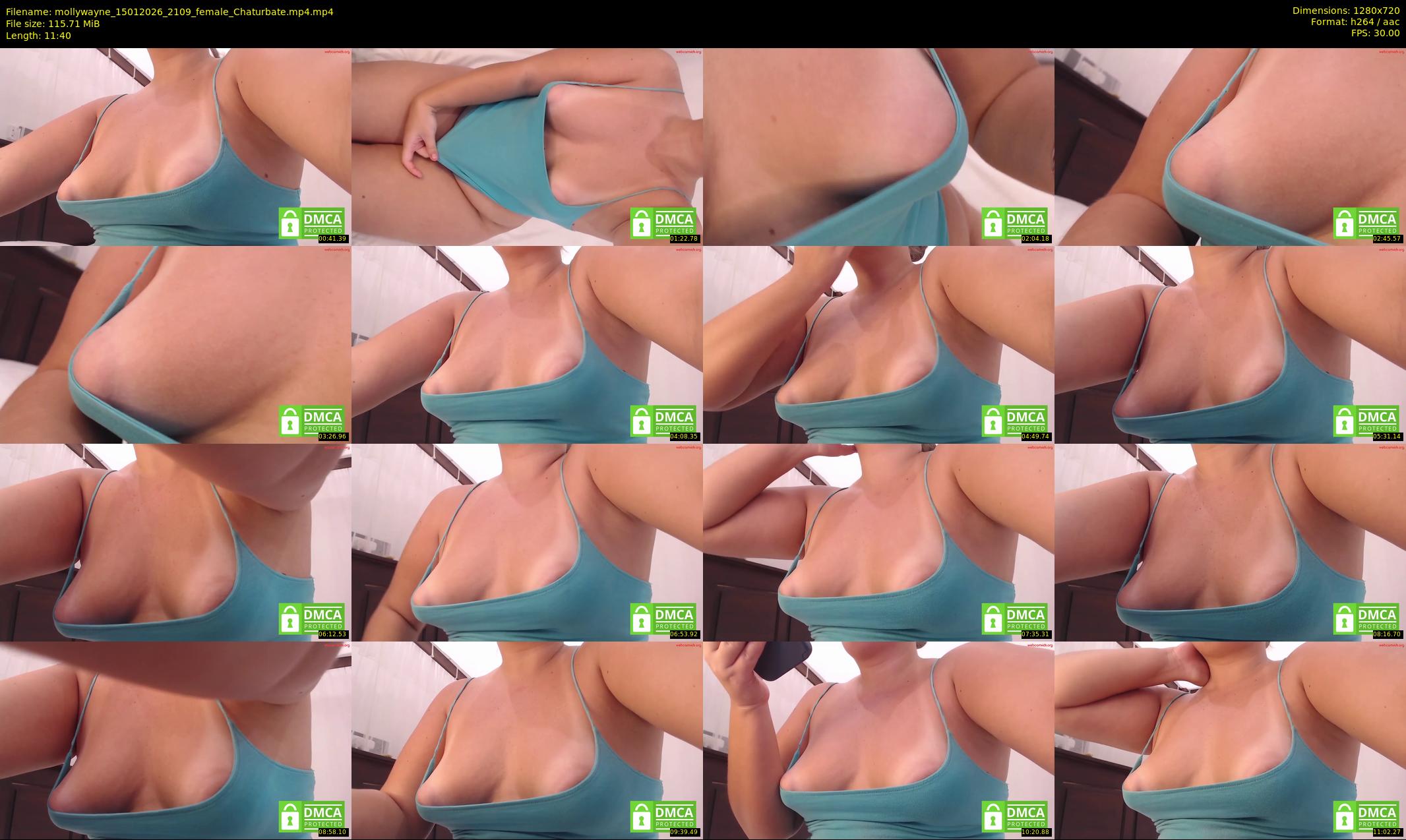 mollywayne — 12 minute Chaturbate female cam show recording, 720p, Jan 15, 2026