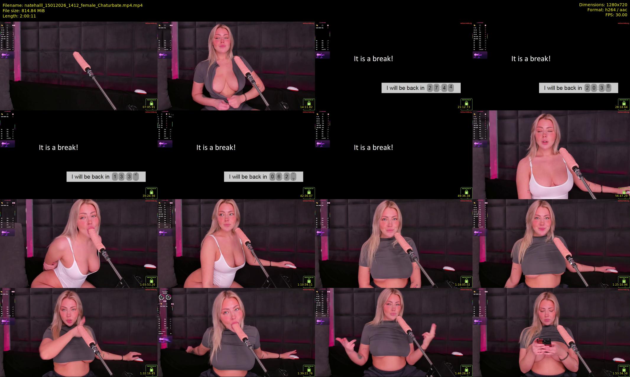 natehalll — 121 minute Chaturbate female cam show recording, 720p, Jan 15, 2026