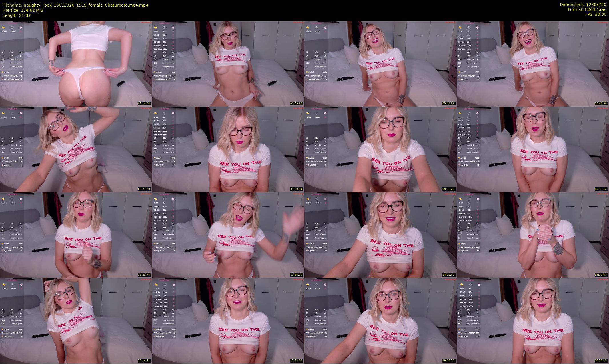 naughty__bex — 22 minute Chaturbate female cam show recording, 720p, Jan 15, 2026