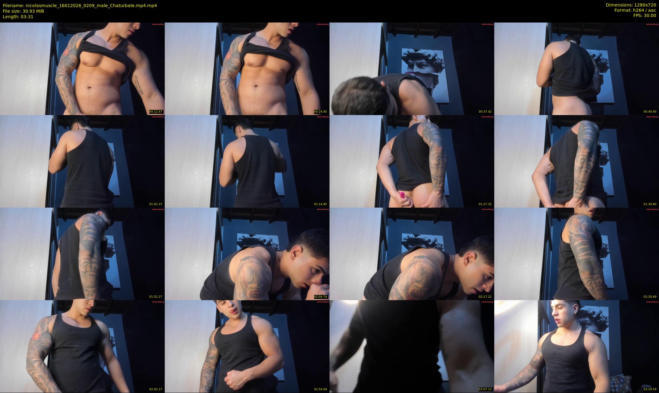 nicolasmuscle — 4 minute Chaturbate male cam show recording, 720p, Jan 16, 2026