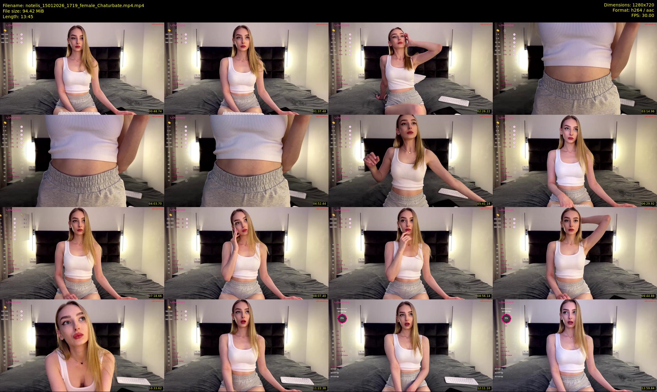 notelis — 14 minute Chaturbate female cam show recording, 720p, Jan 15, 2026