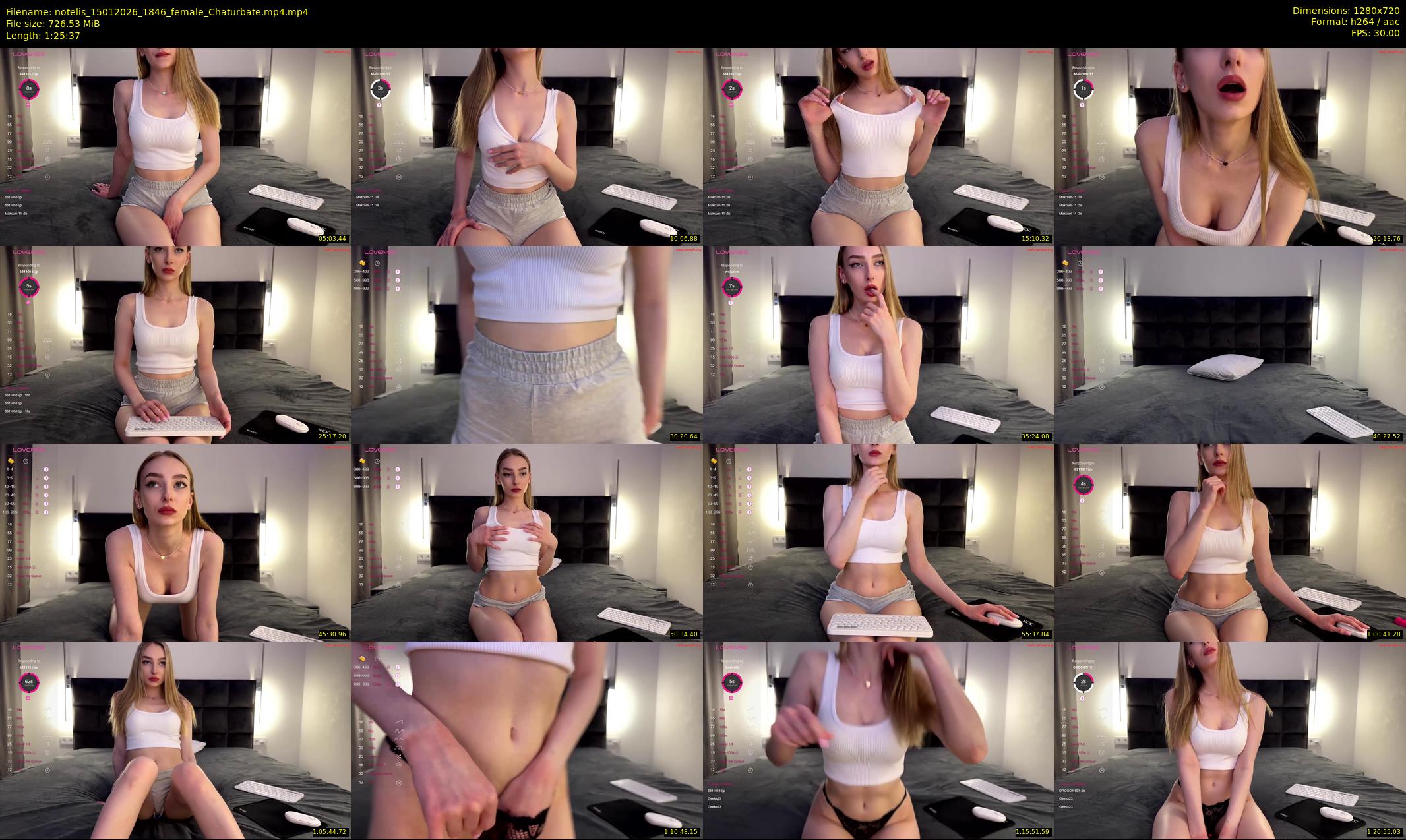 notelis — 86 minute Chaturbate female cam show recording, 720p, Jan 15, 2026
