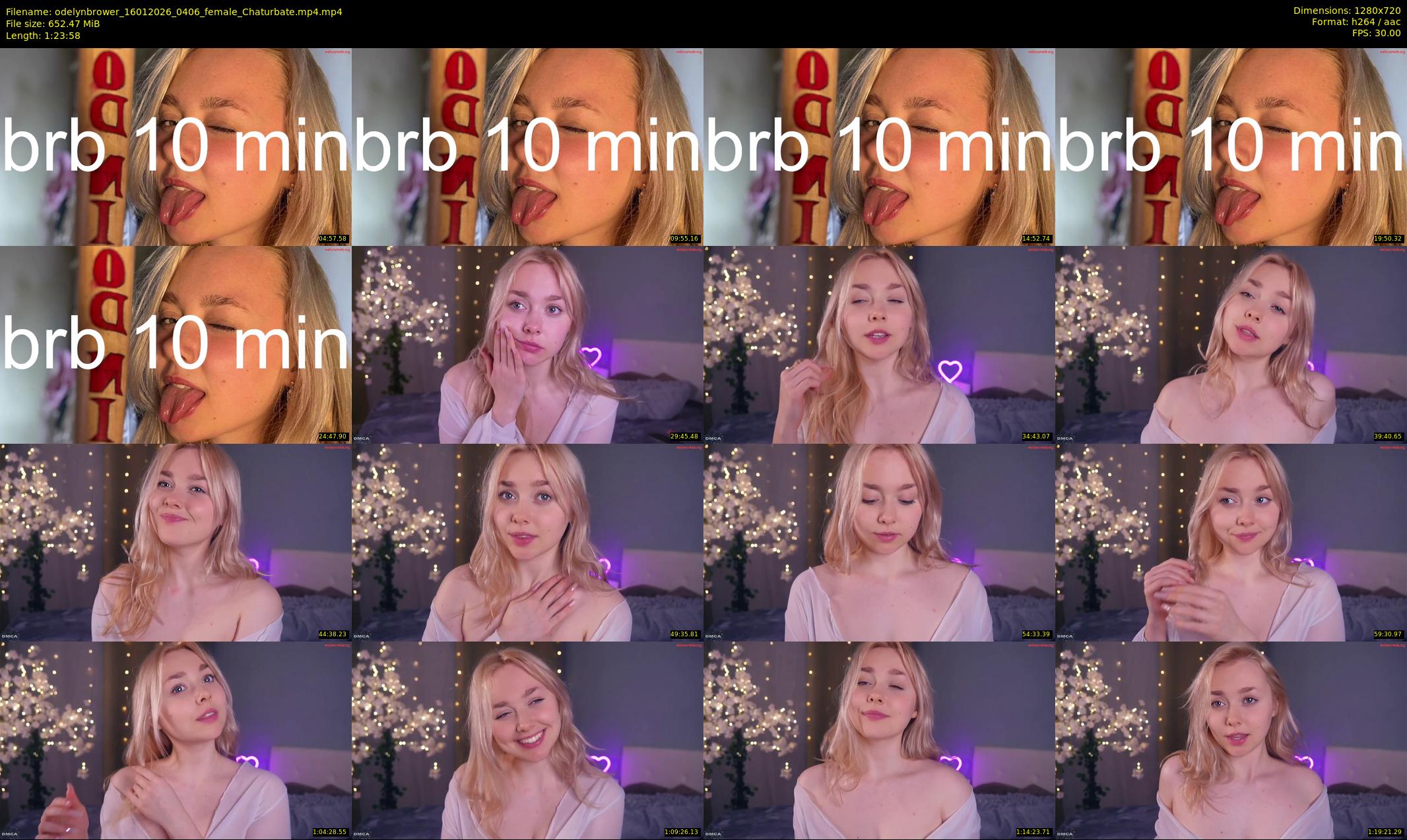 odelynbrower — 84 minute Chaturbate female cam show recording, 720p, Jan 16, 2026