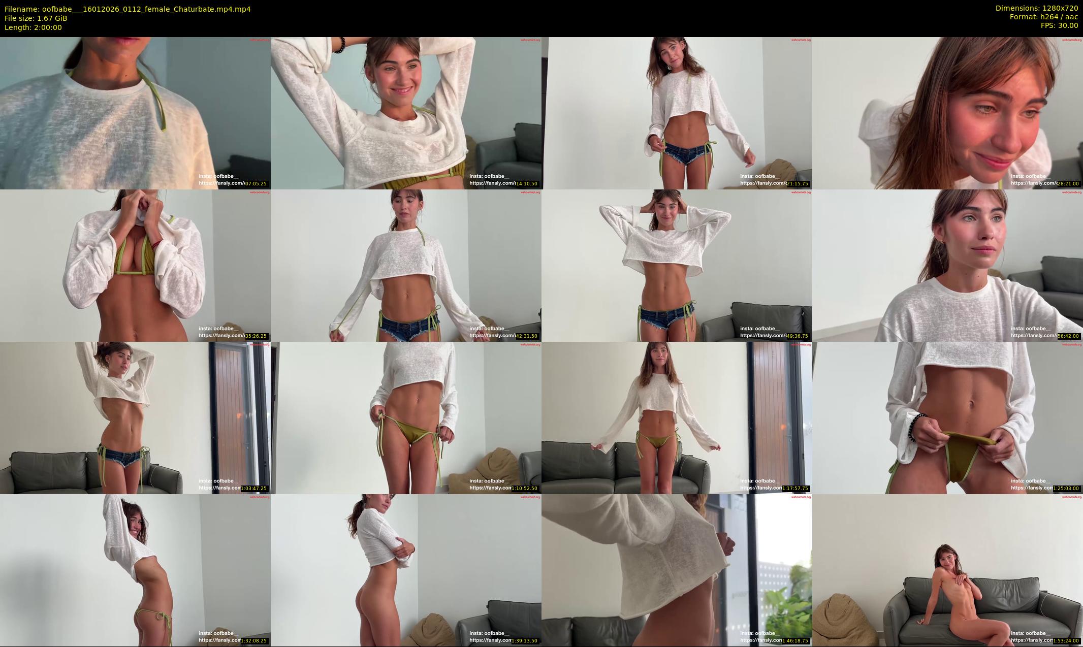 oofbabe__ — 120 minute Chaturbate female cam show recording, 720p, Jan 16, 2026