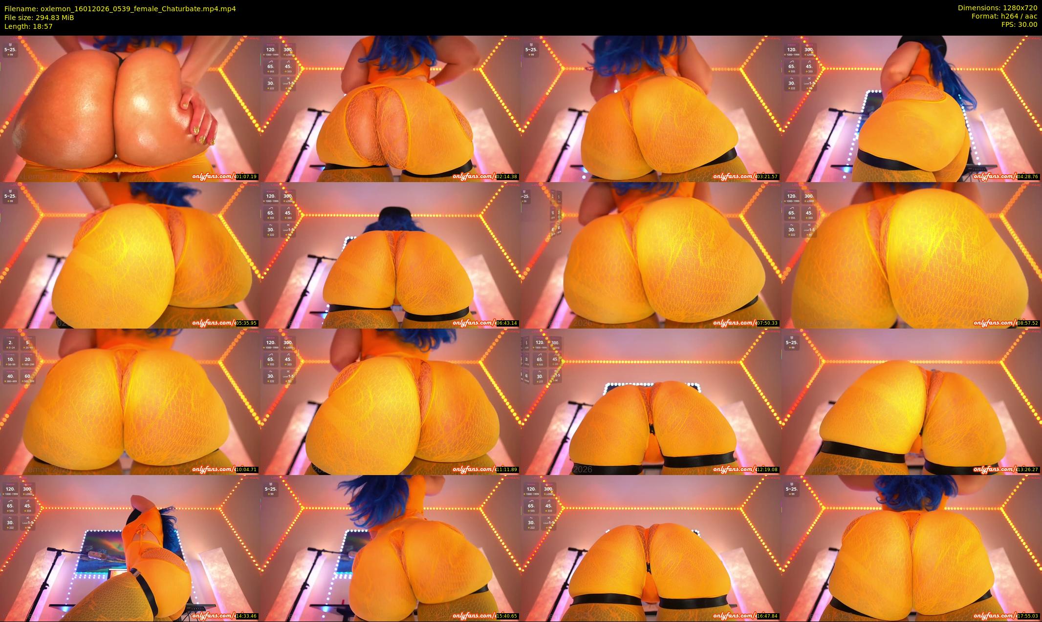 oxlemon — 19 minute Chaturbate female cam show recording, 720p, Jan 16, 2026