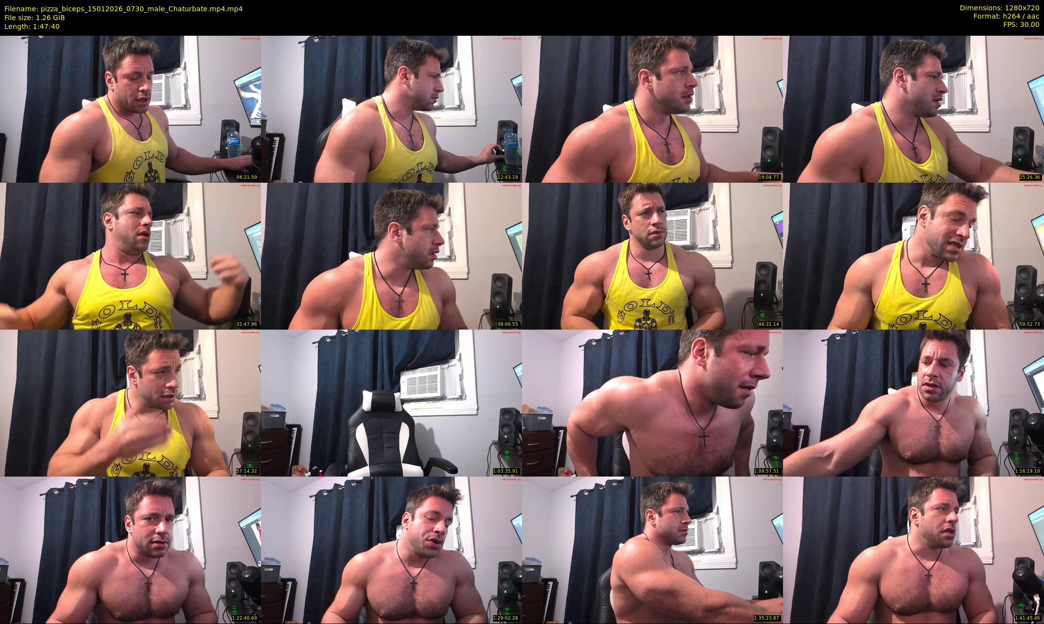 pizza_biceps — 108 minute Chaturbate male cam show recording, 720p, Jan 15, 2026