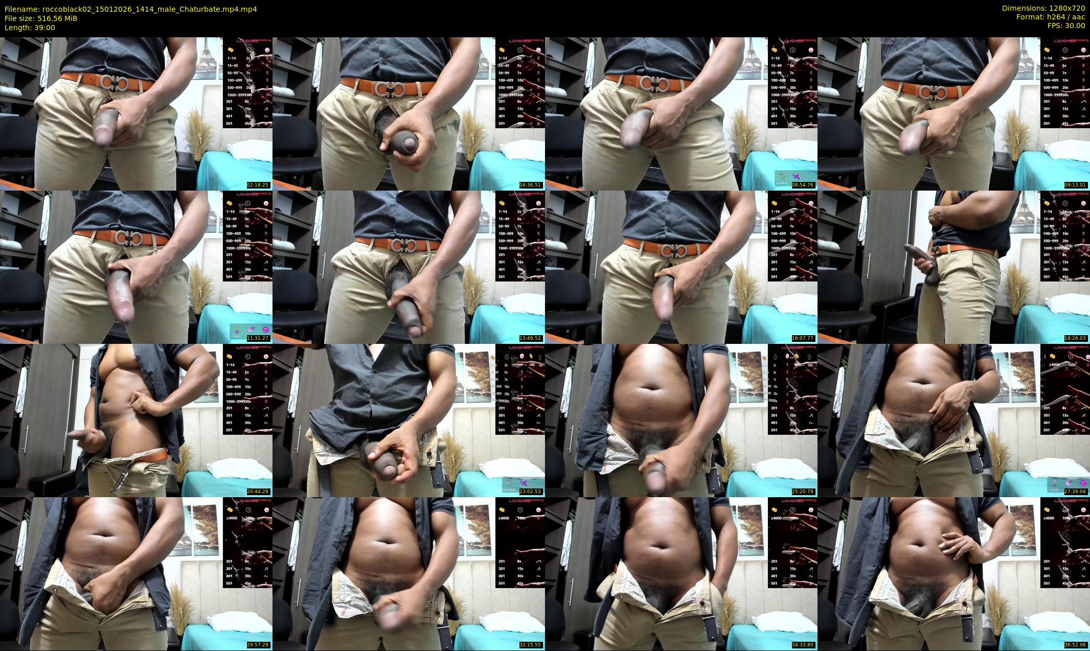 roccoblack02 — 39 minute Chaturbate male cam show recording, 720p, Jan 15, 2026