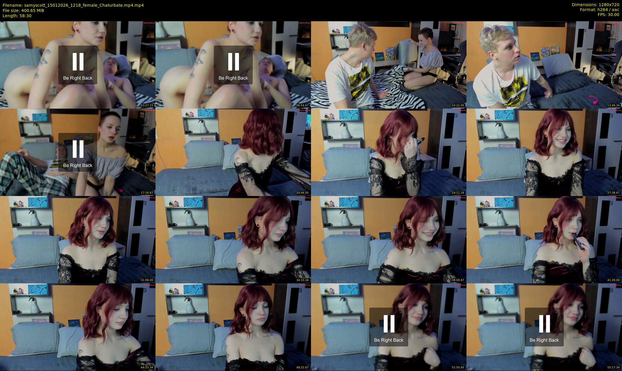 samyscott — 59 minute Chaturbate couple cam show recording, 720p, Jan 15, 2026