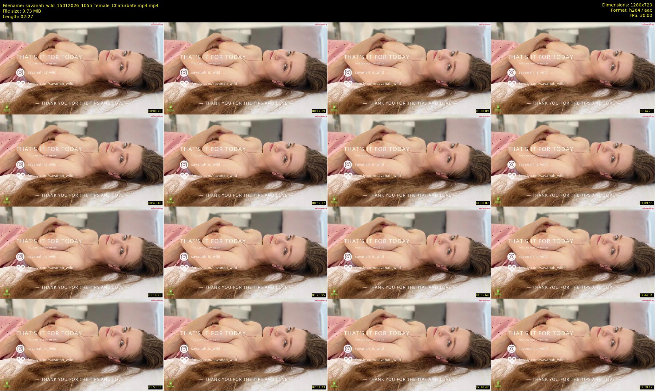 savanah_wild — 3 minute Chaturbate female cam show recording, 720p, Jan 15, 2026