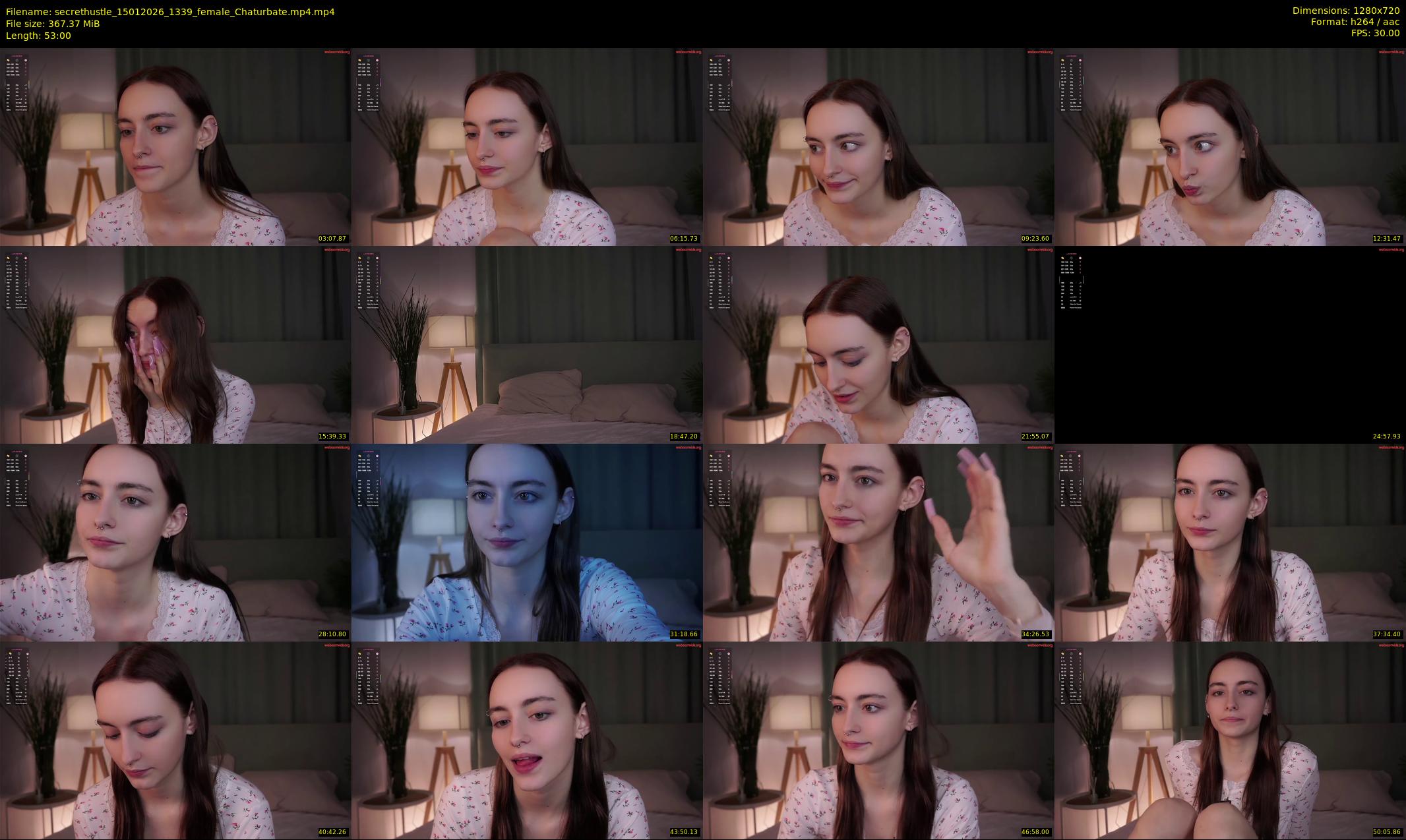 secrethustle — 53 minute Chaturbate female cam show recording, 720p, Jan 15, 2026