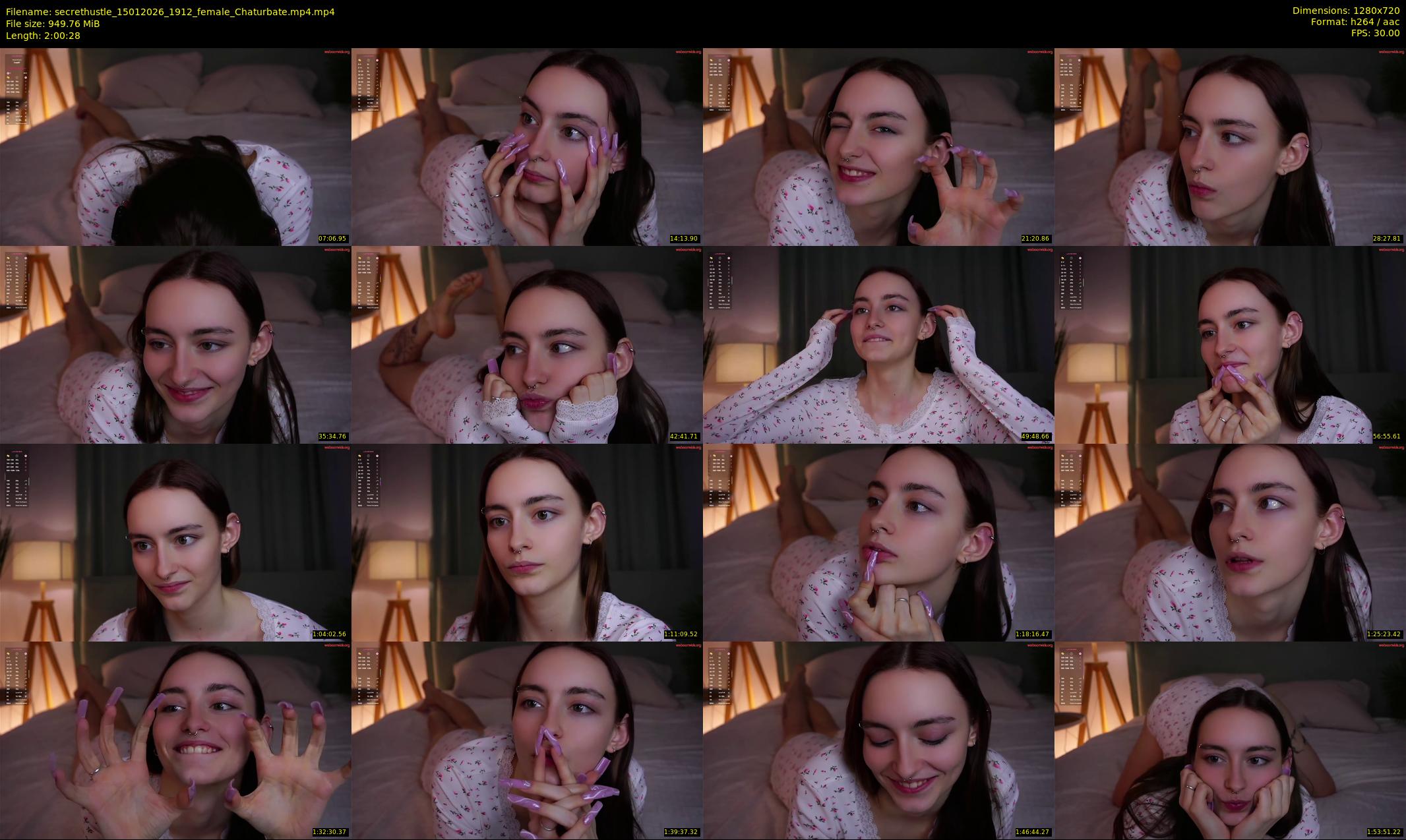 secrethustle — 121 minute Chaturbate female cam show recording, 720p, Jan 15, 2026