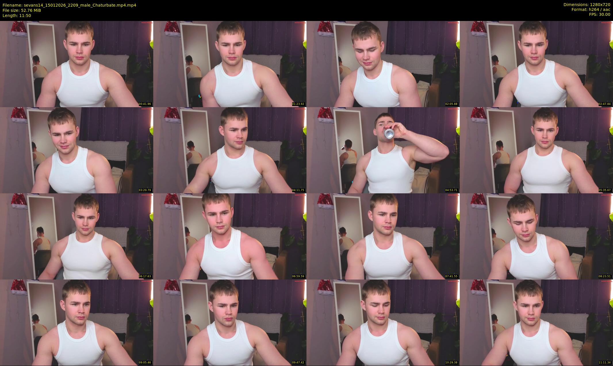 sevans14 — 12 minute Chaturbate male cam show recording, 720p, Jan 15, 2026