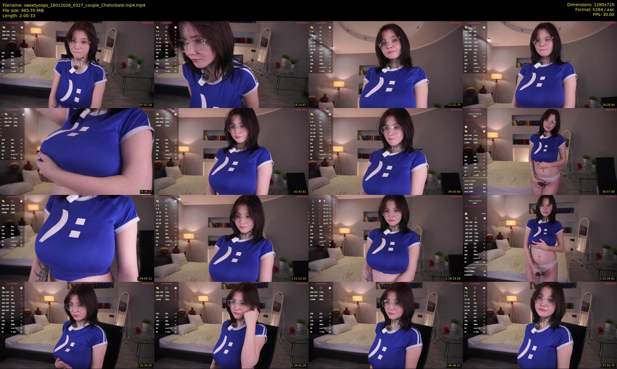 sweetyoops — 121 minute Chaturbate female cam show recording, 720p, Jan 16, 2026