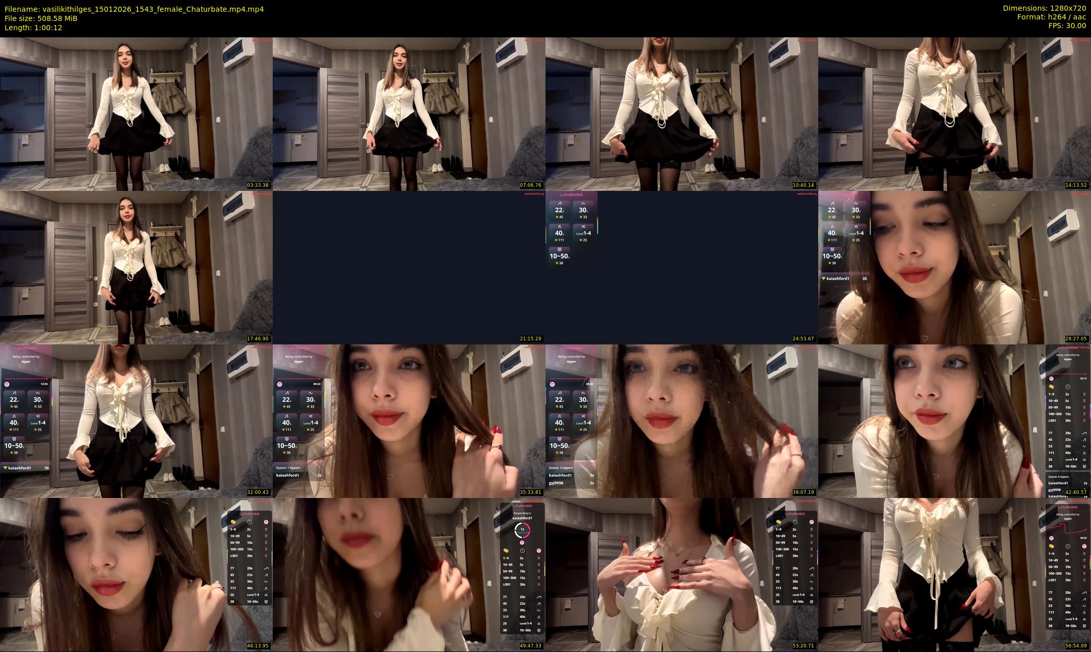 vasilikithilges — 61 minute Chaturbate female cam show recording, 720p, Jan 15, 2026