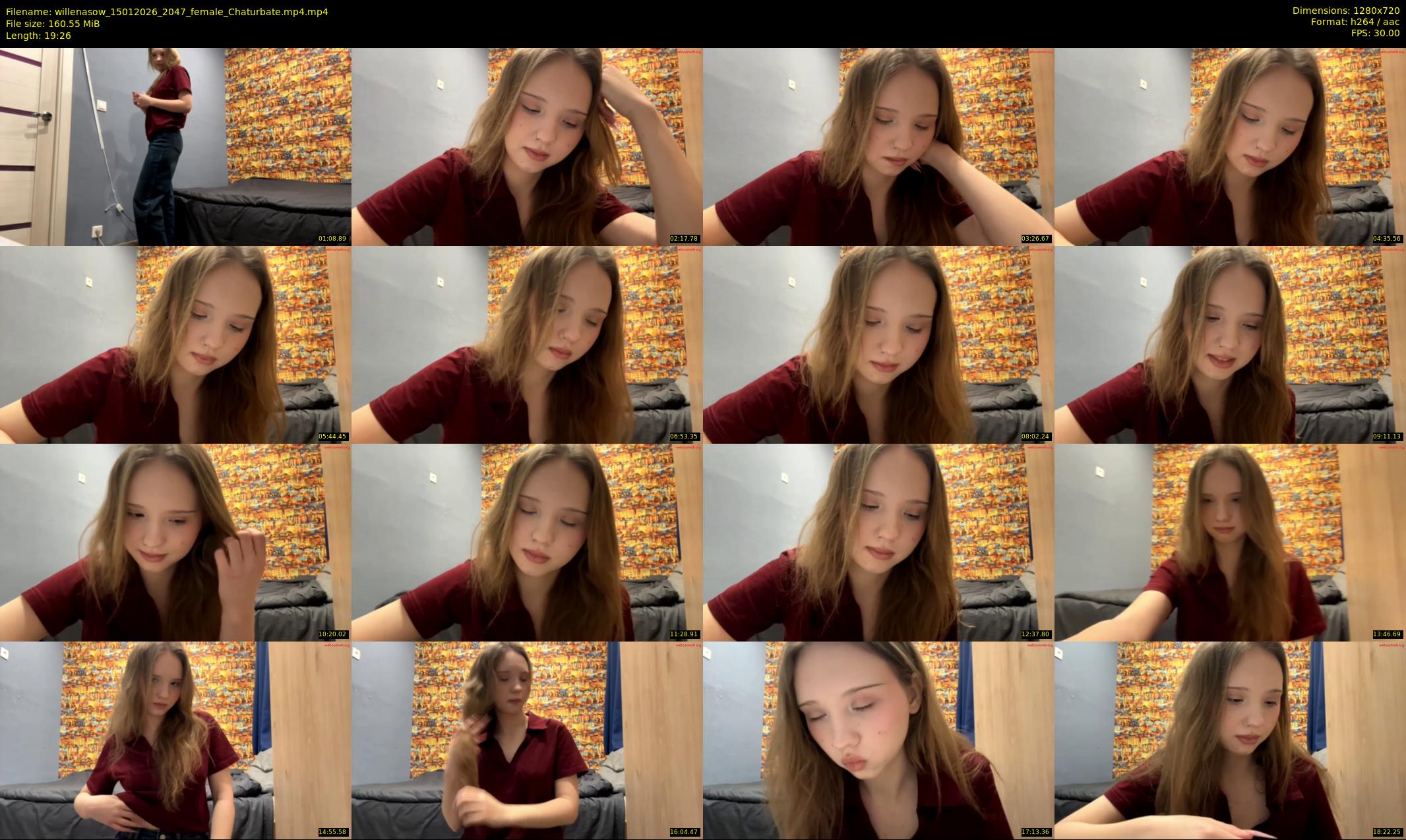 willenasow — 20 minute Chaturbate female cam show recording, 720p, Jan 15, 2026