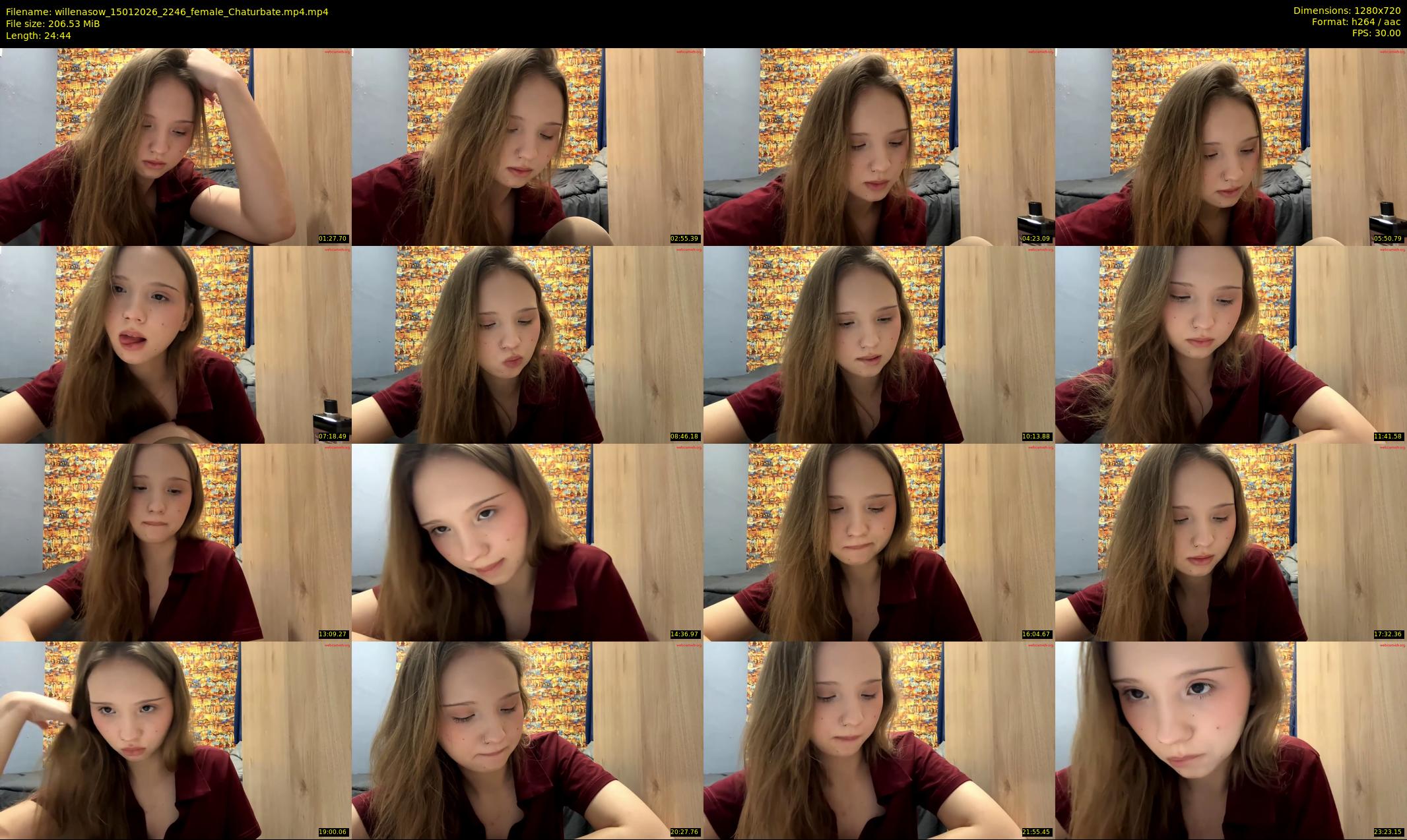 willenasow — 25 minute Chaturbate female cam show recording, 720p, Jan 15, 2026
