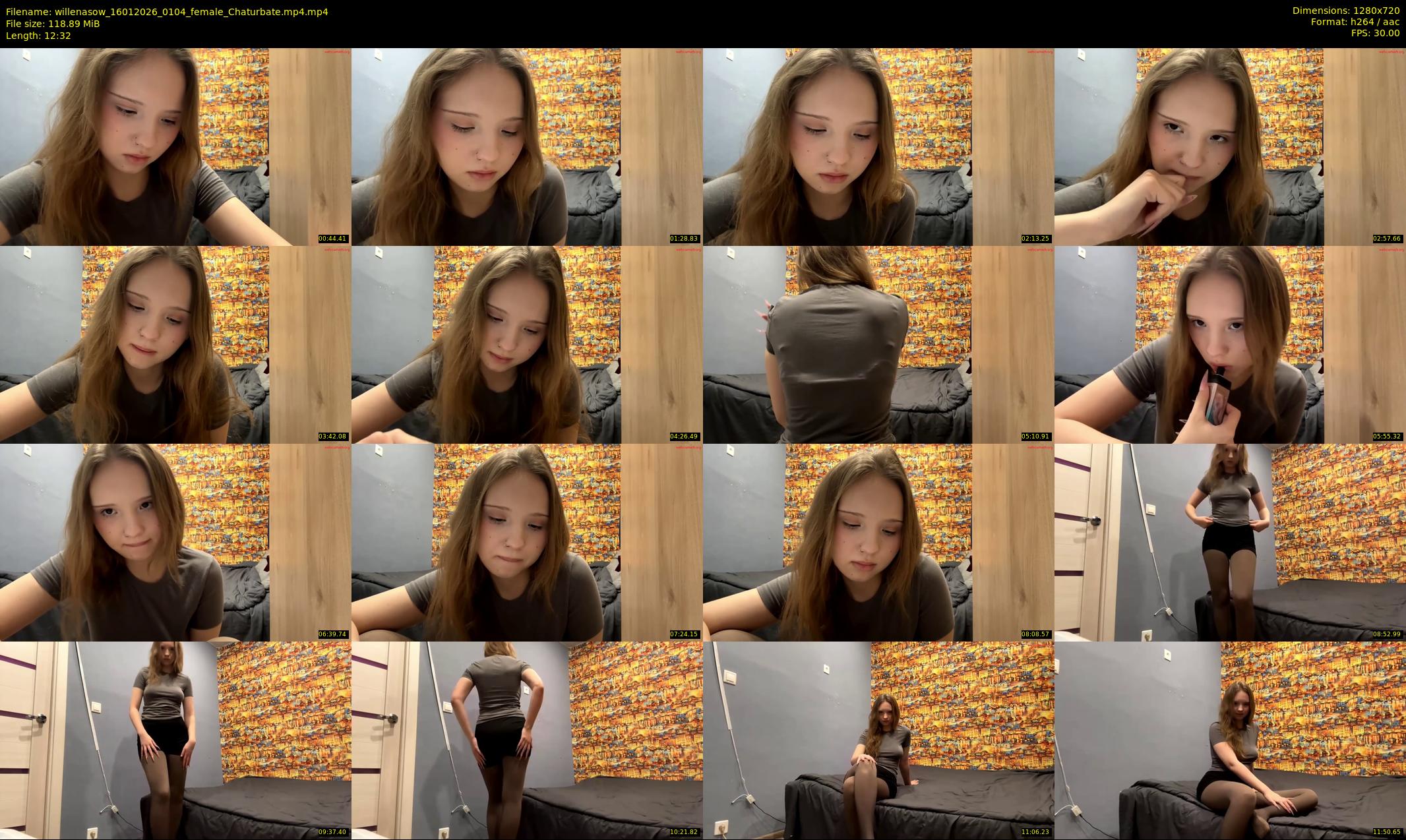 willenasow — 13 minute Chaturbate female cam show recording, 720p, Jan 16, 2026