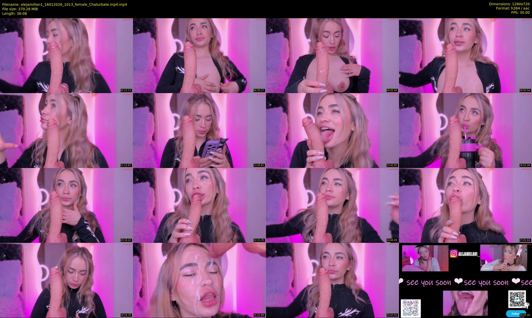 alejamillan1 — 39 minute Chaturbate female cam show recording, 720p, Jan 16, 2026