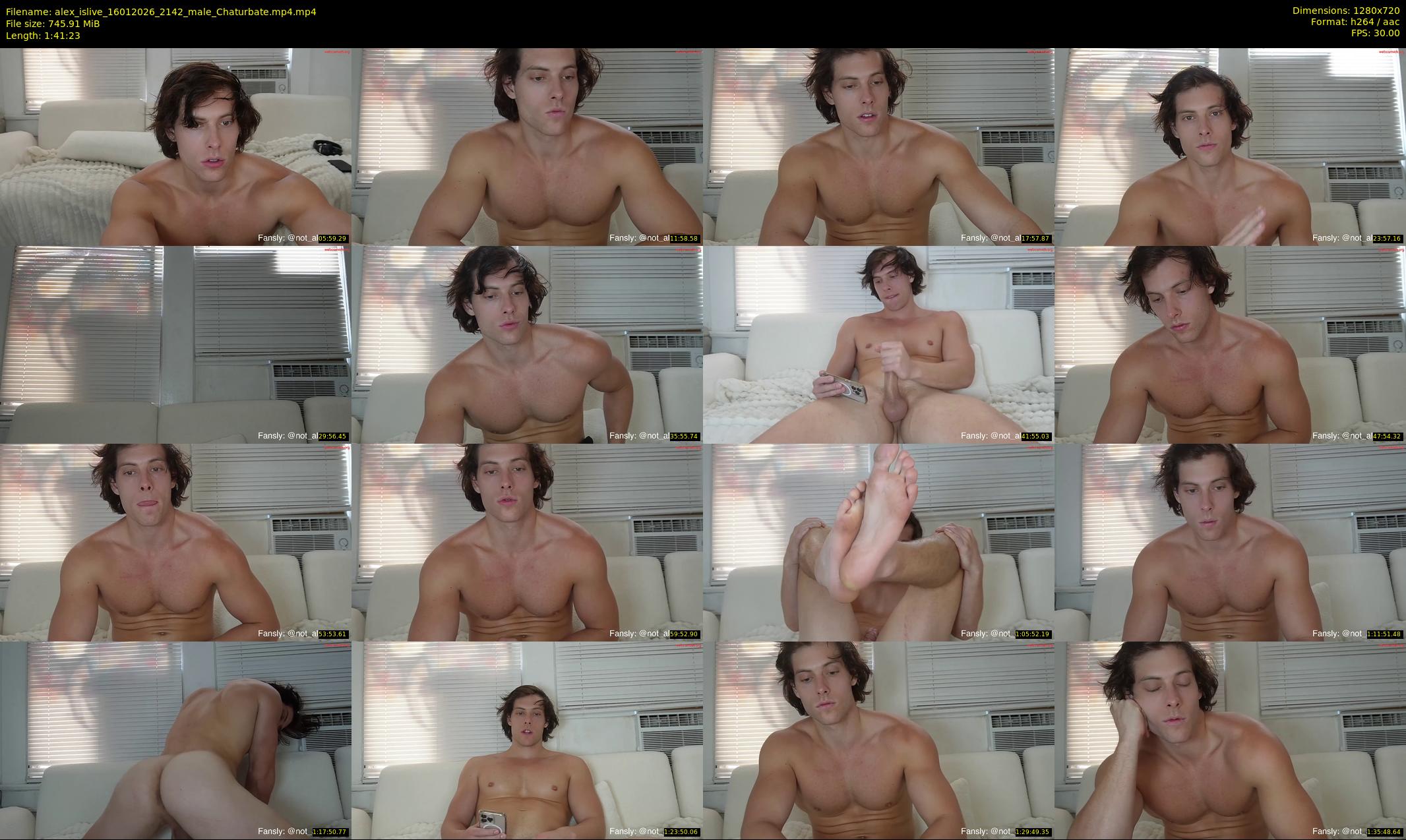 alex_islive — 102 minute Chaturbate male cam show recording, 720p, Jan 16, 2026