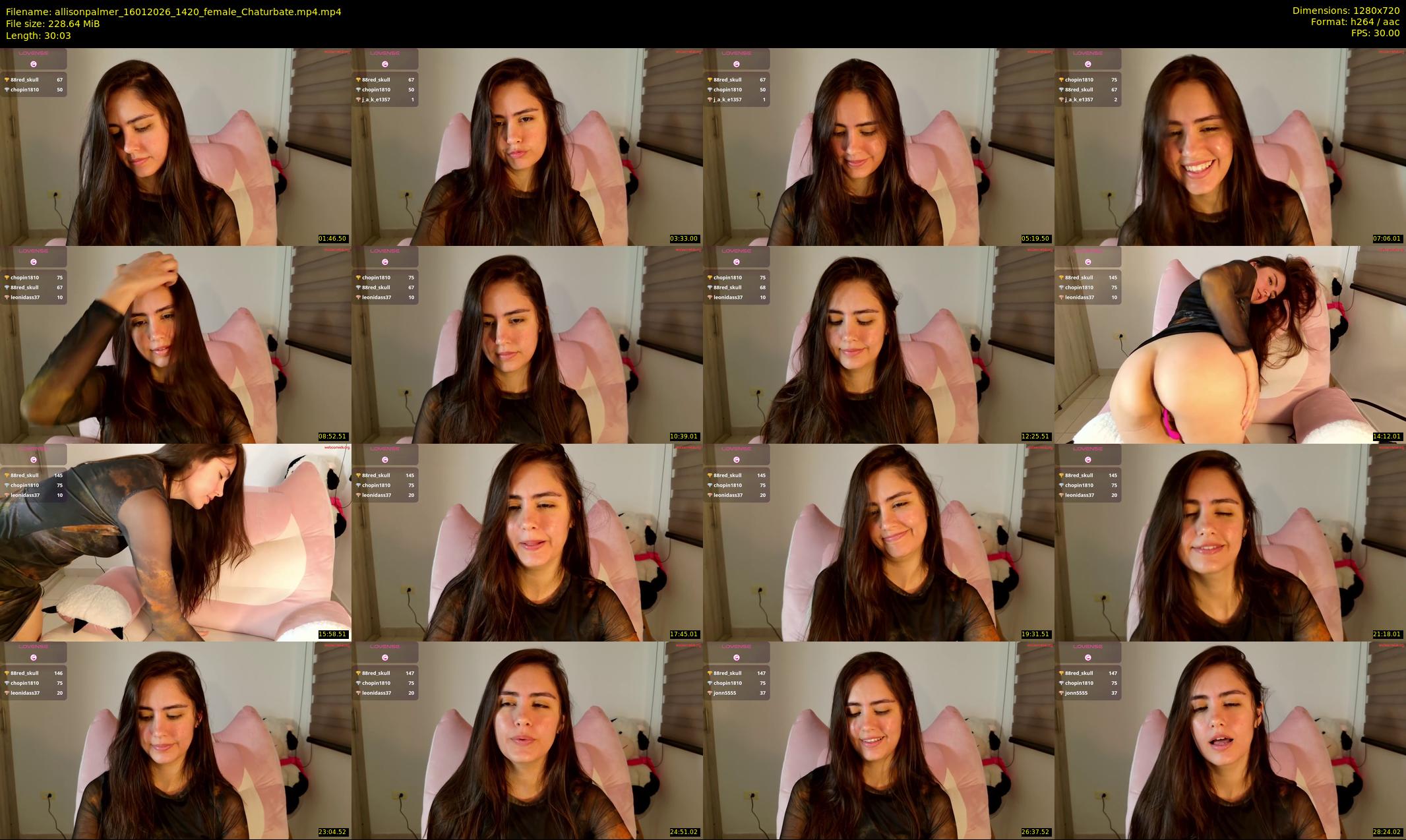 allisonpalmer — 31 minute Chaturbate female cam show recording, 720p, Jan 16, 2026