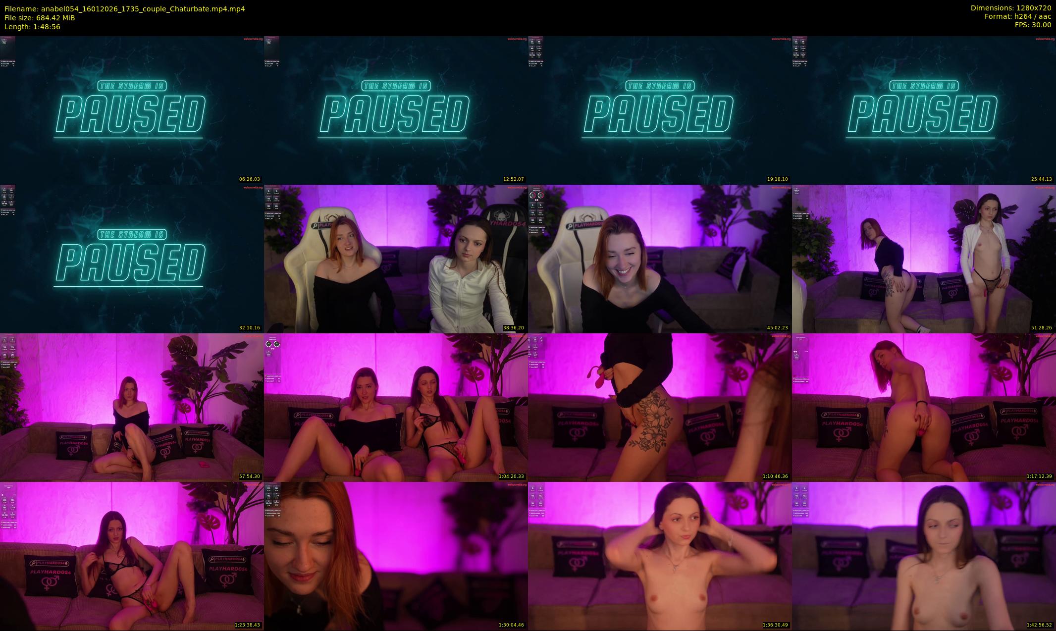 anabel054 — 109 minute Chaturbate female cam show recording, 720p, Jan 16, 2026