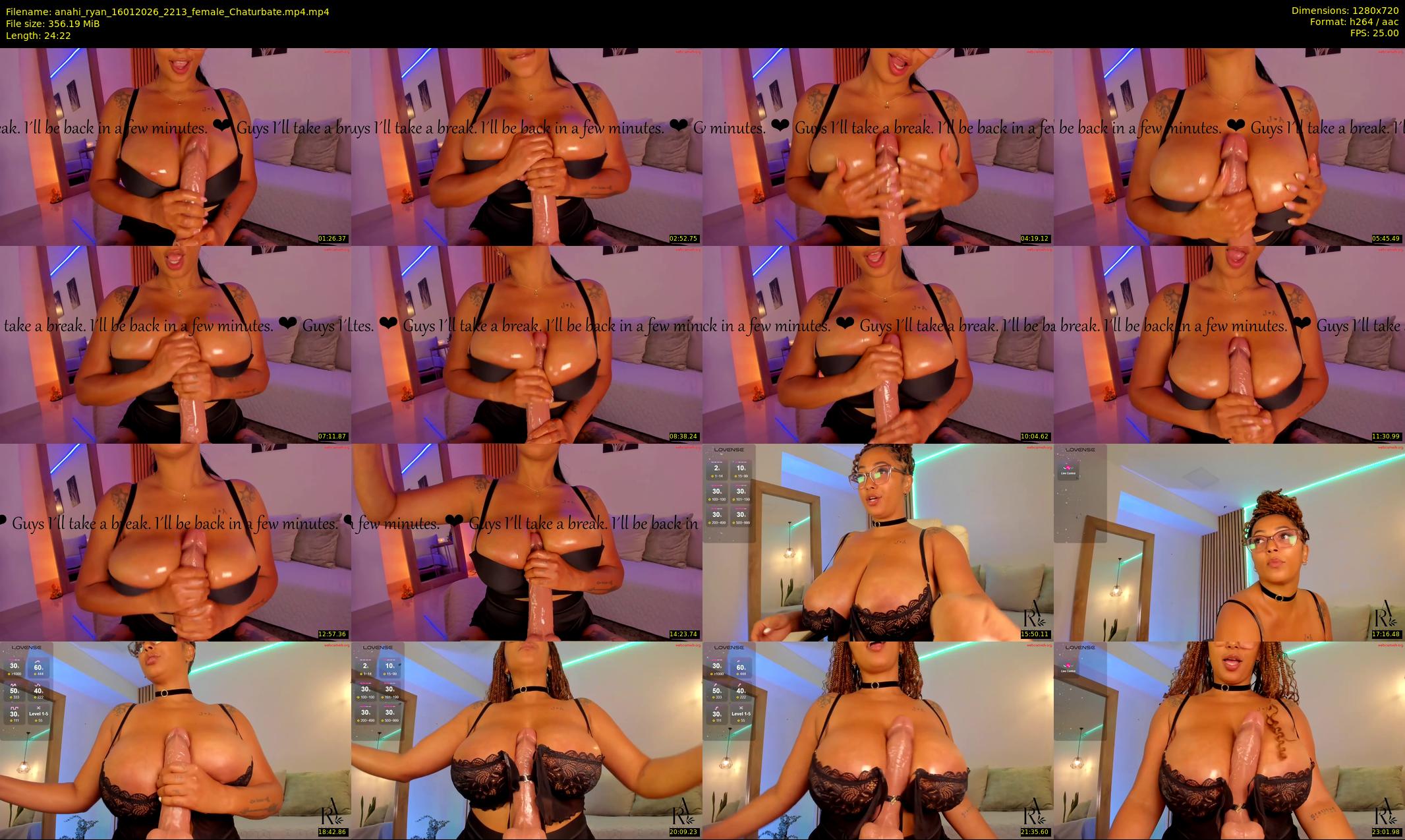 anahi_ryan — 25 minute Chaturbate female cam show recording, 720p, Jan 16, 2026