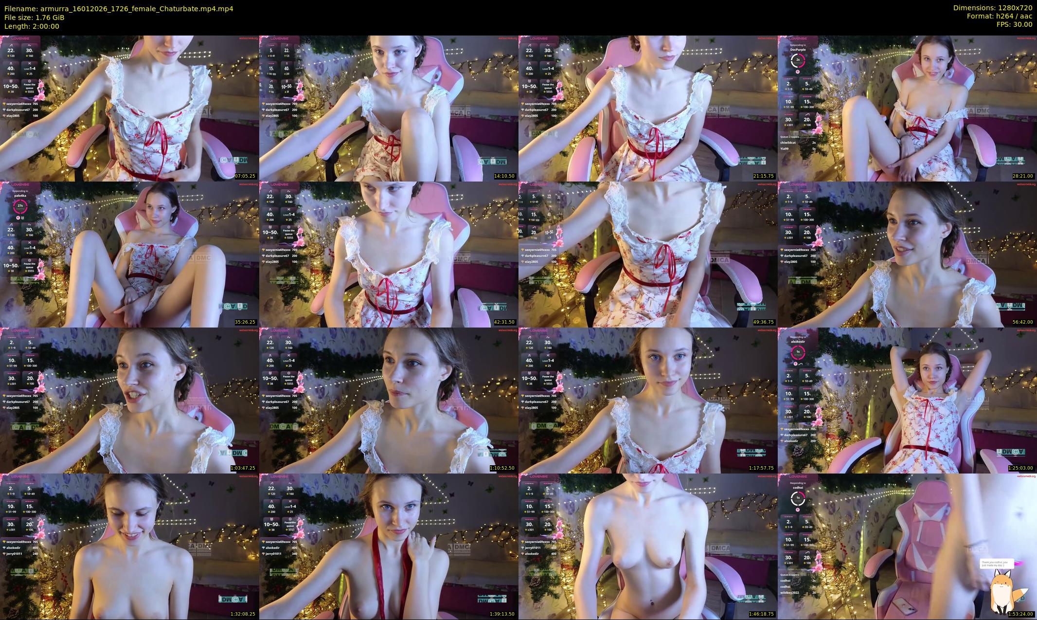 armurra — 120 minute Chaturbate female cam show recording, 720p, Jan 16, 2026