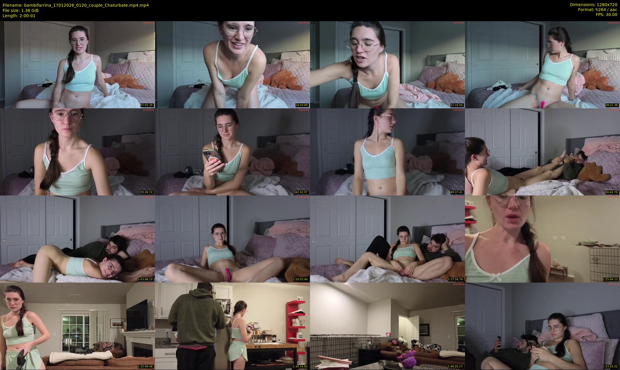 bambifarrina — 121 minute Chaturbate couple cam show recording, 720p, Jan 17, 2026
