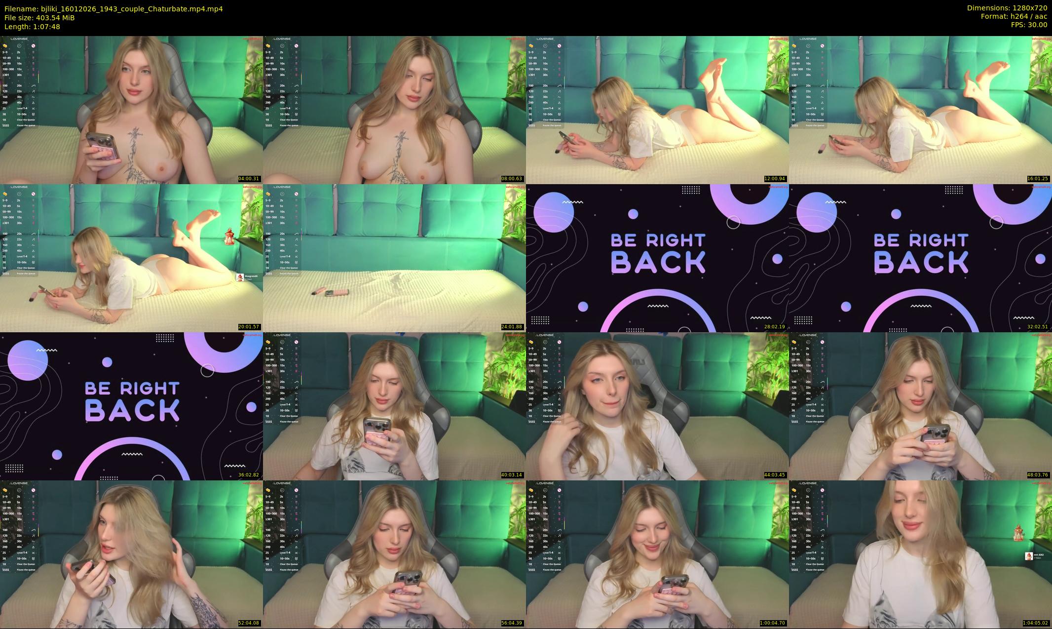 bjliki — 68 minute Chaturbate couple cam show recording, 720p, Jan 16, 2026