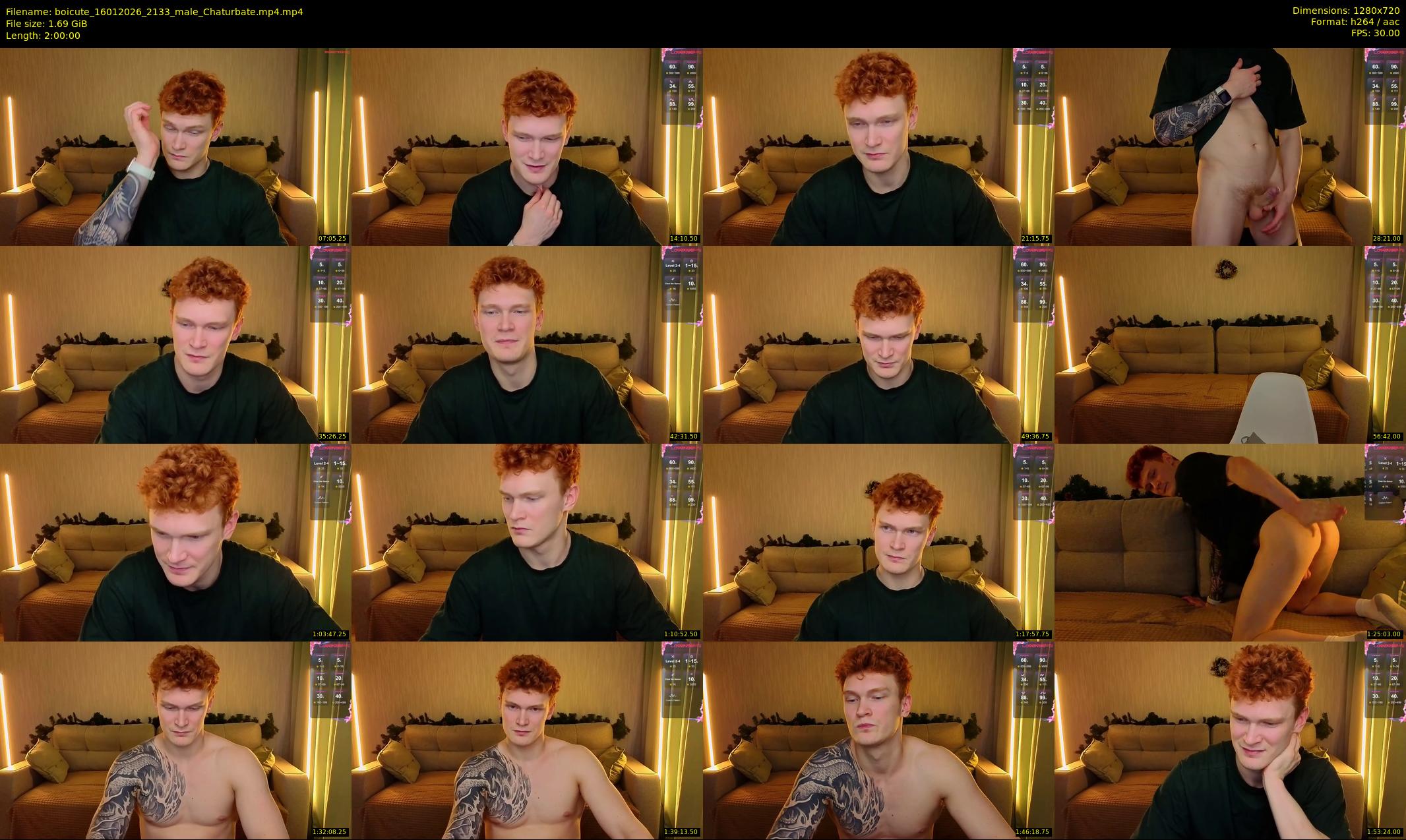 boicute — 120 minute Chaturbate male cam show recording, 720p, Jan 16, 2026