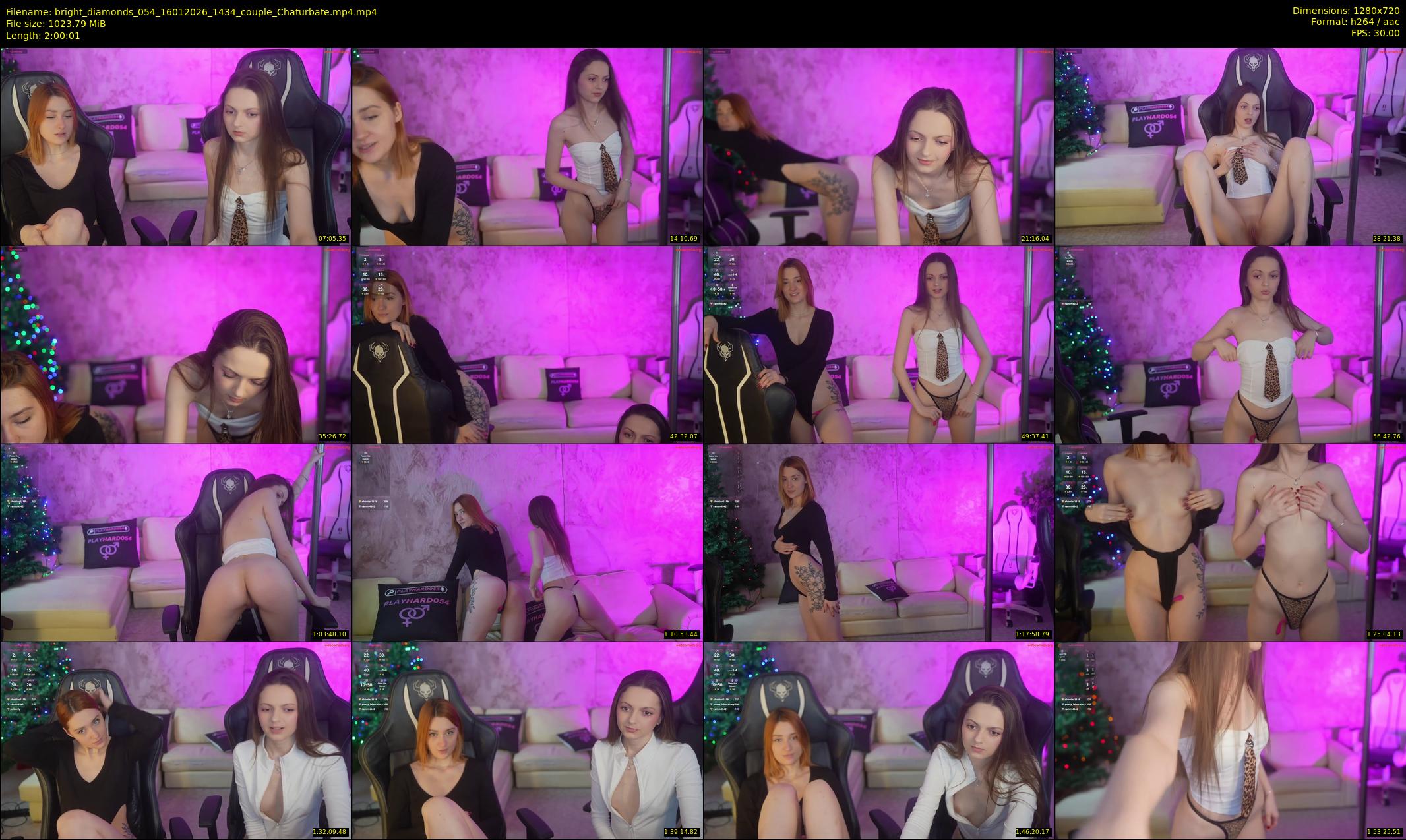 bright_diamonds_054 — 121 minute Chaturbate couple cam show recording, 720p, Jan 16, 2026