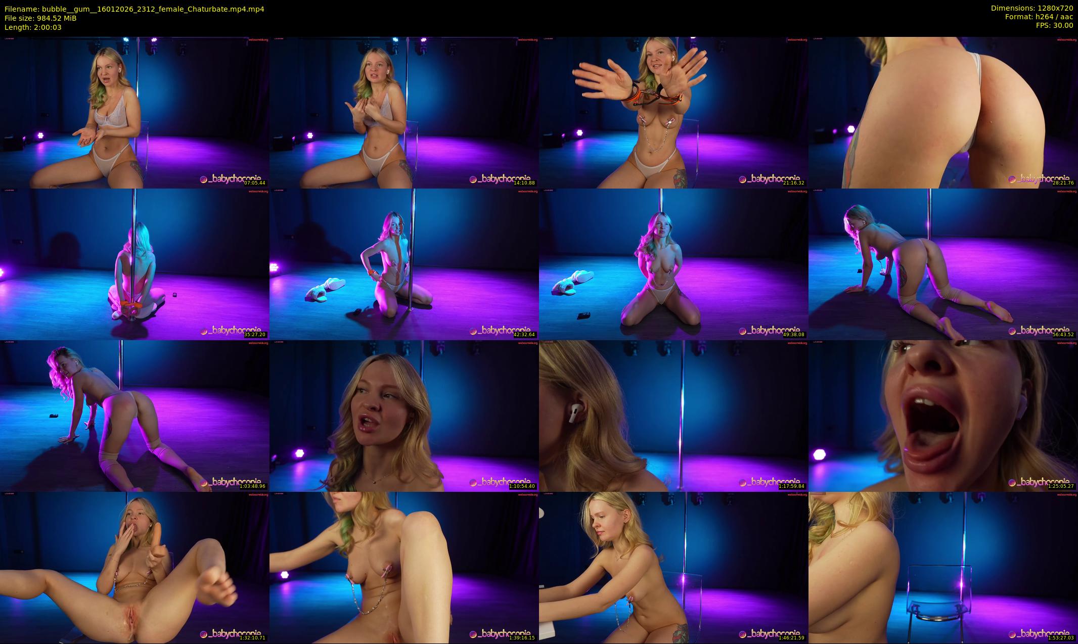 bubble__gum_ — 121 minute Chaturbate female cam show recording, 720p, Jan 16, 2026