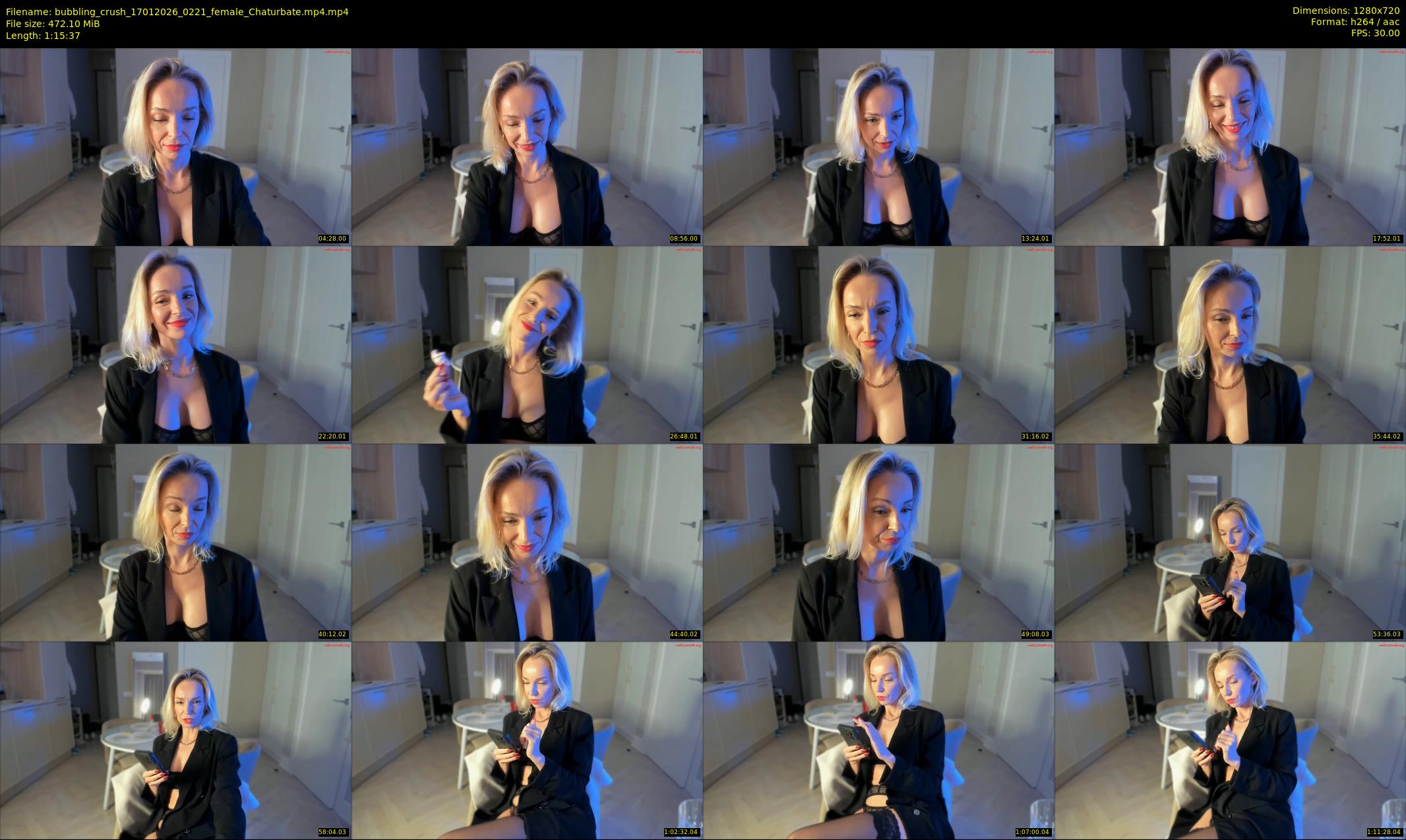 bubbling_crush — 76 minute Chaturbate female cam show recording, 720p, Jan 17, 2026