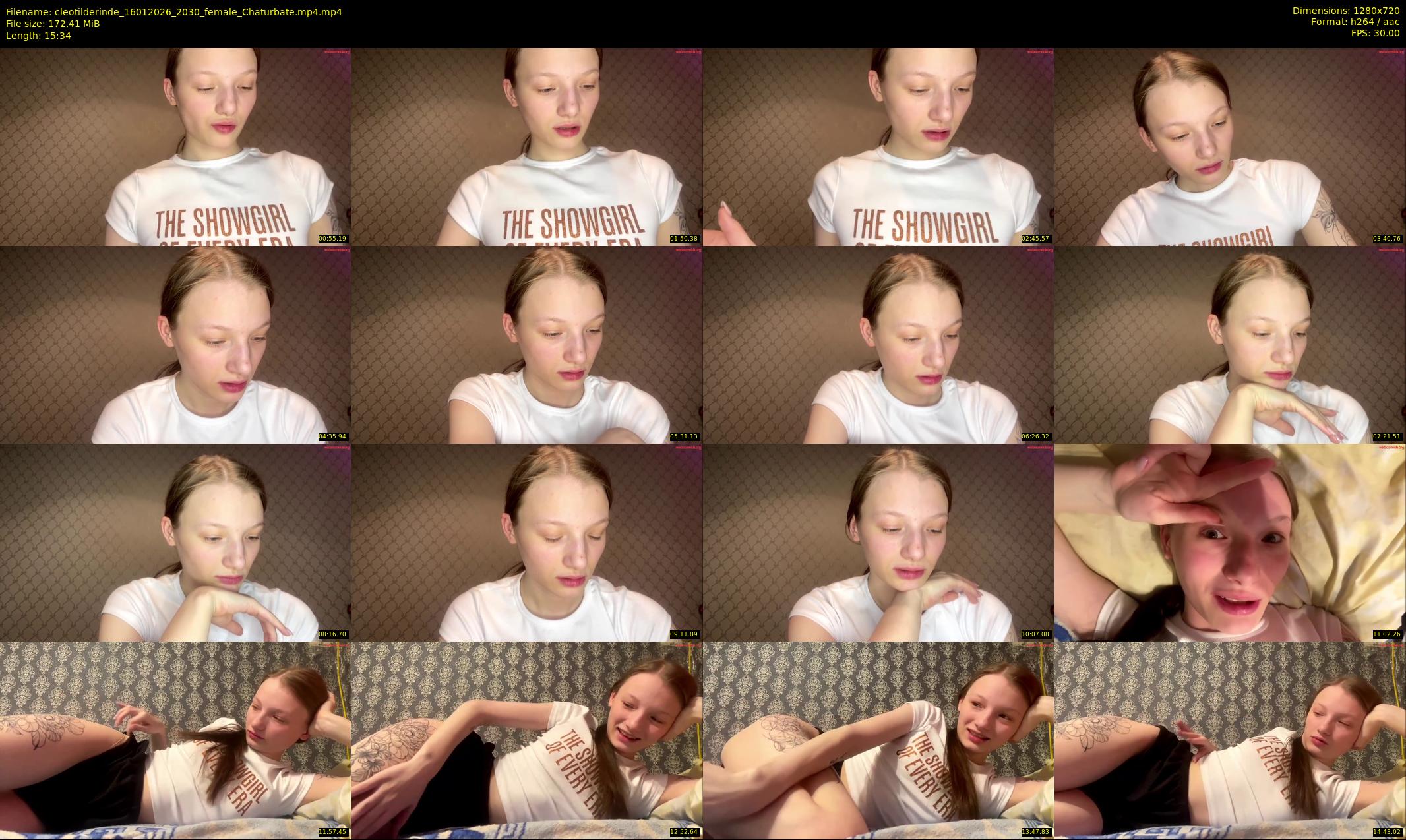 cleotilderinde — 16 minute Chaturbate female cam show recording, 720p, Jan 16, 2026