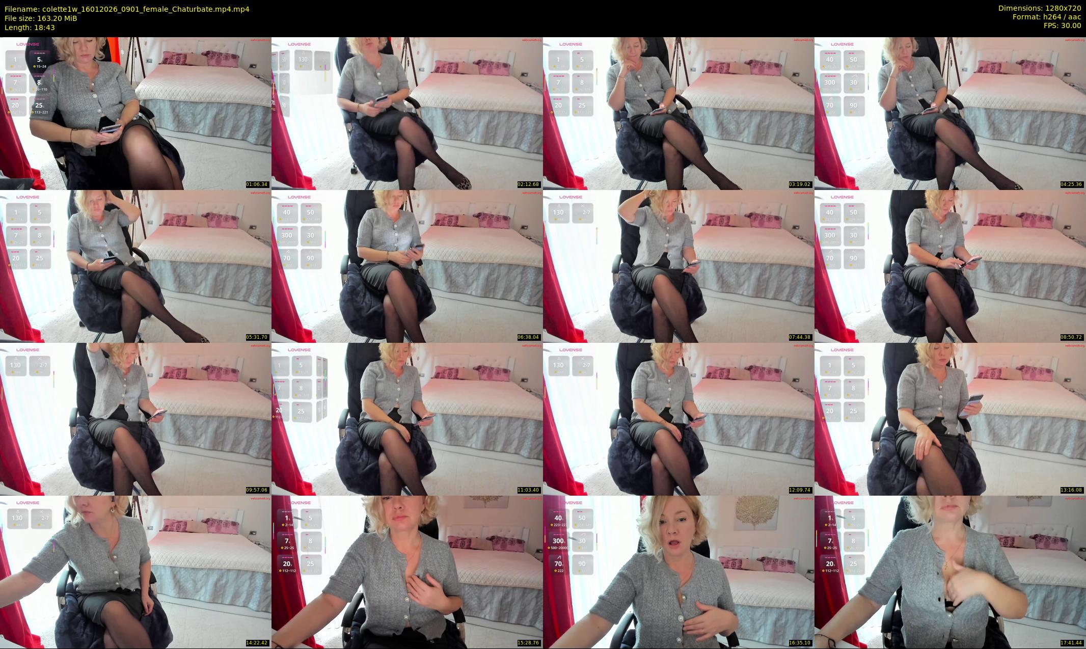 colette1w — 19 minute Chaturbate female cam show recording, 720p, Jan 16, 2026