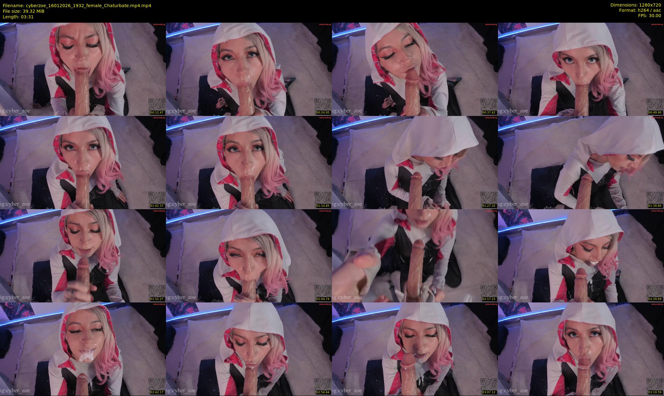 cyberzoe — 4 minute Chaturbate female cam show recording, 720p, Jan 16, 2026