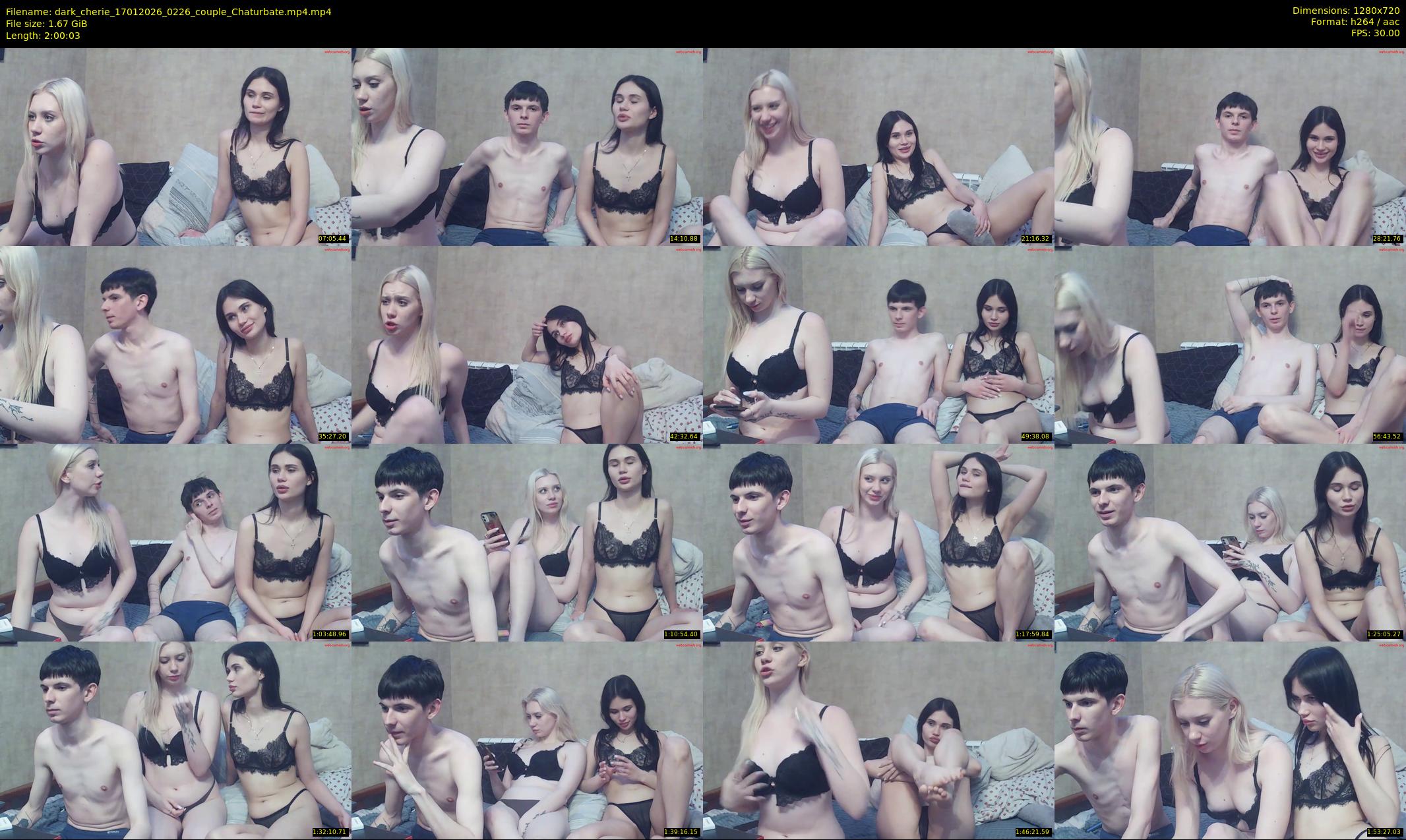 dark_cherie — 121 minute Chaturbate couple cam show recording, 720p, Jan 17, 2026