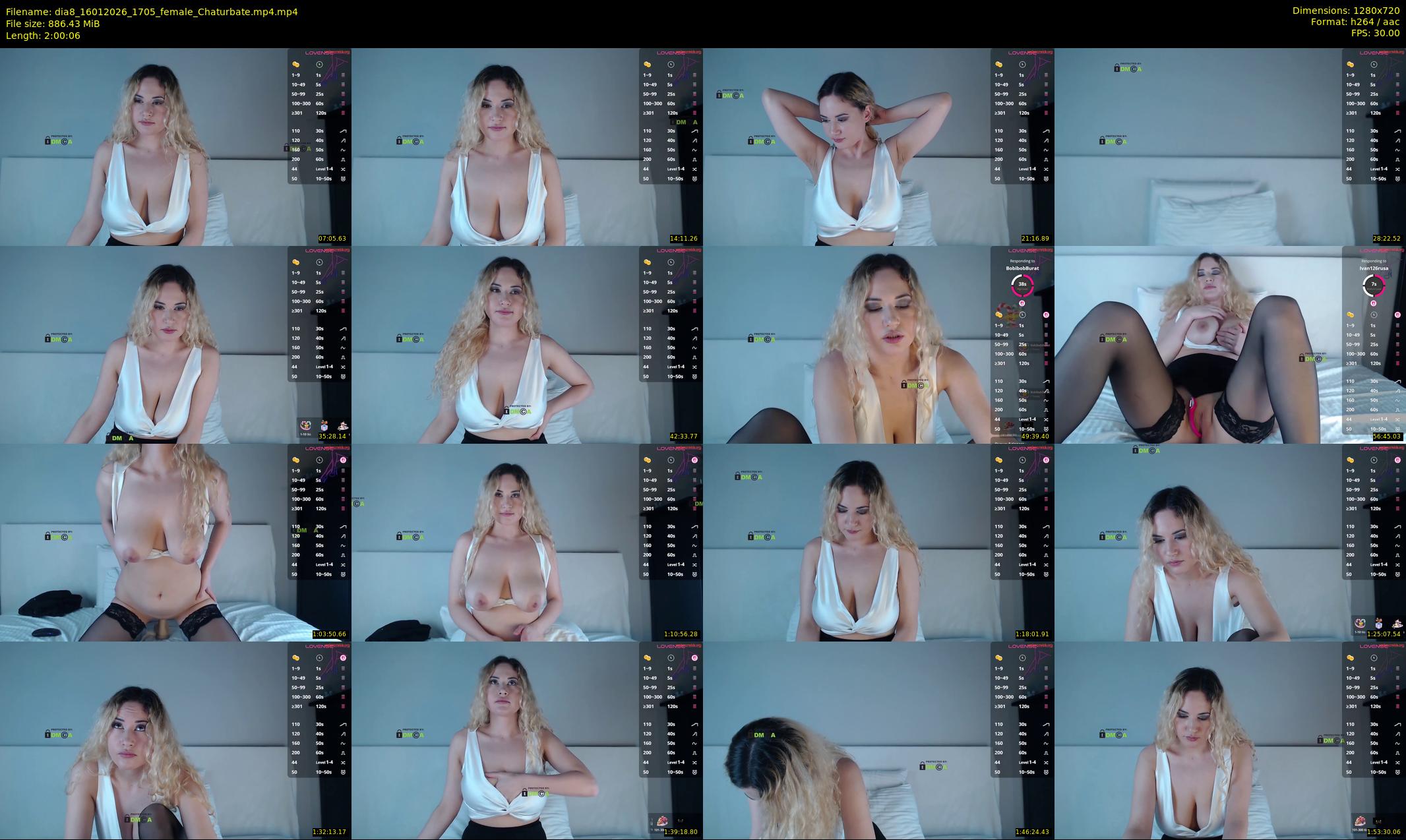 dia8 — 121 minute Chaturbate female cam show recording, 720p, Jan 16, 2026