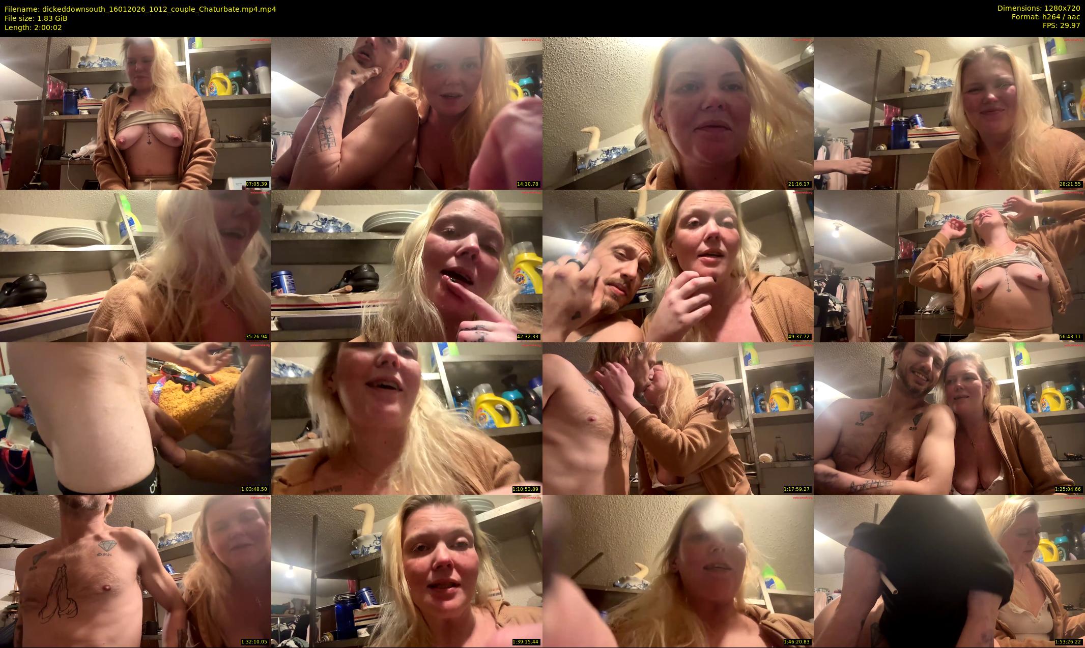 dickeddownsouth — 121 minute Chaturbate couple cam show recording, 720p, Jan 16, 2026