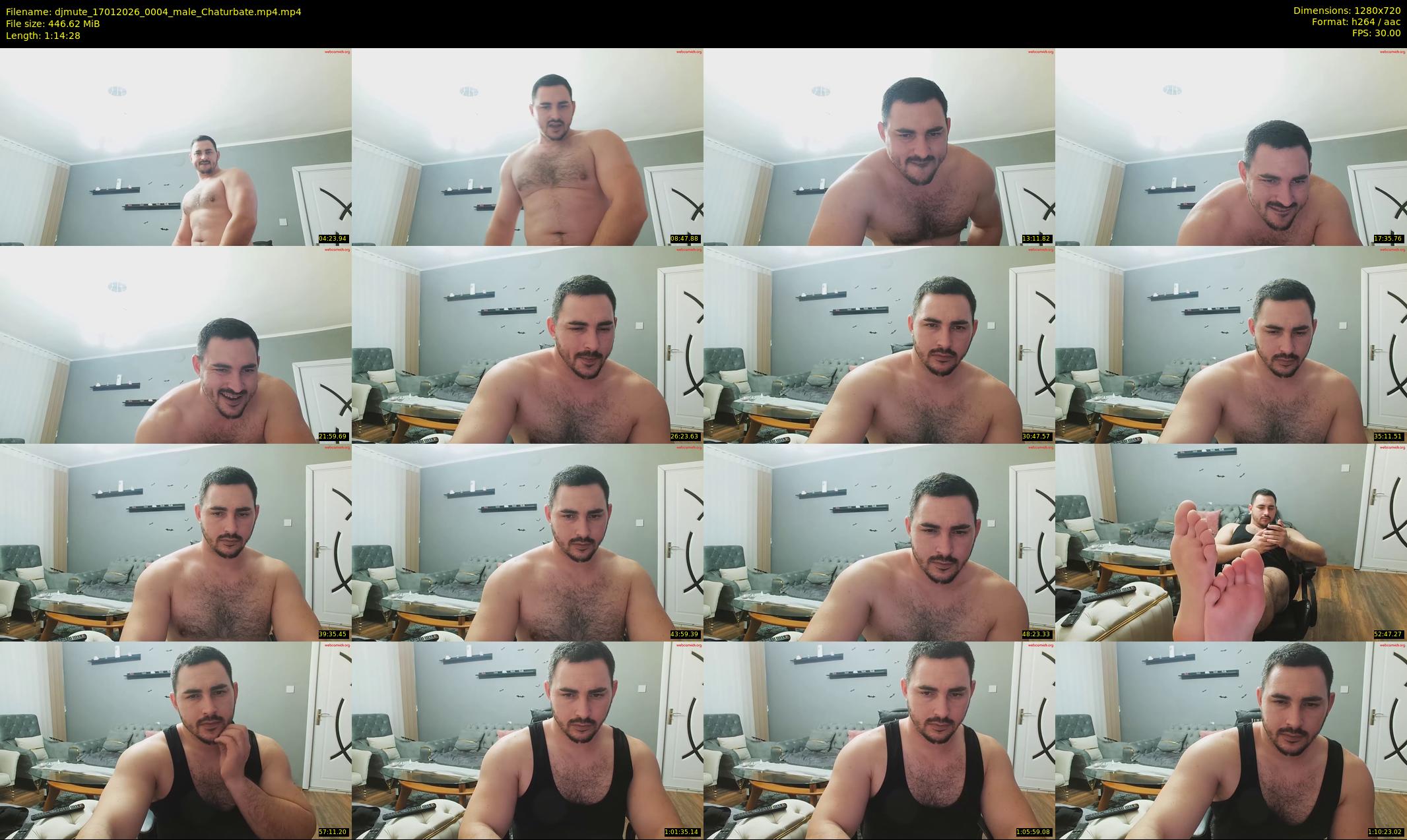 djmute — 75 minute Chaturbate male cam show recording, 720p, Jan 17, 2026