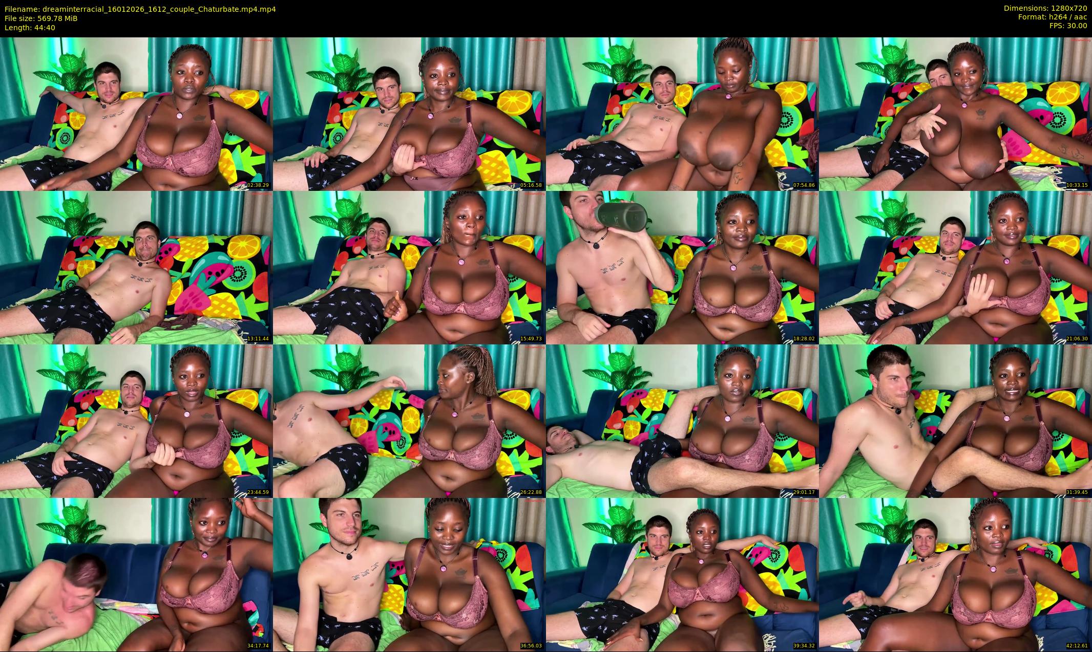 dreaminterracial — 45 minute Chaturbate couple cam show recording, 720p, Jan 16, 2026