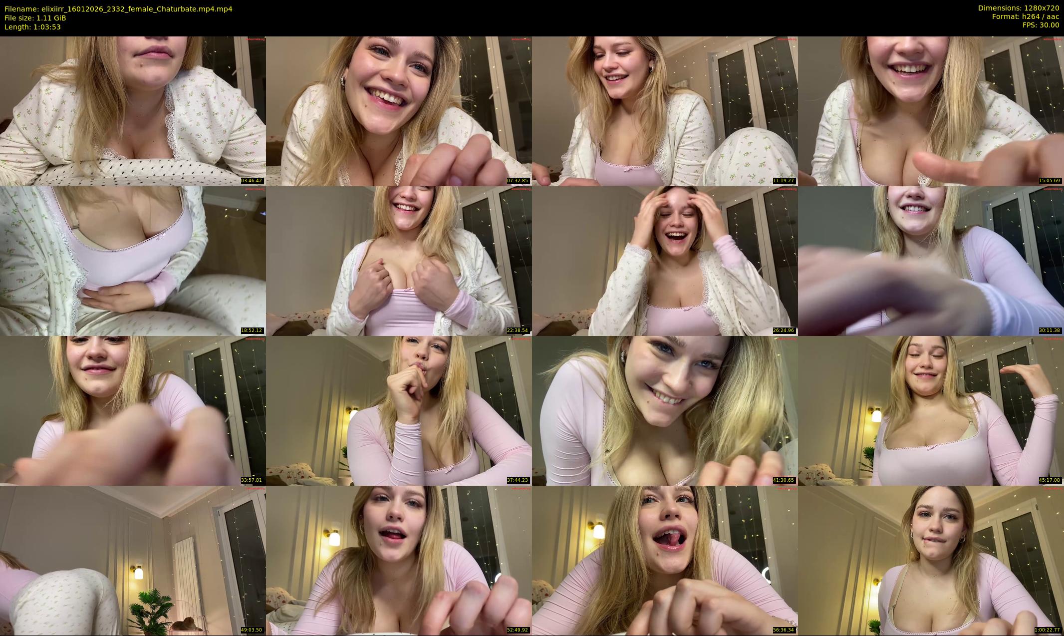 elixiirr — 64 minute Chaturbate female cam show recording, 720p, Jan 16, 2026