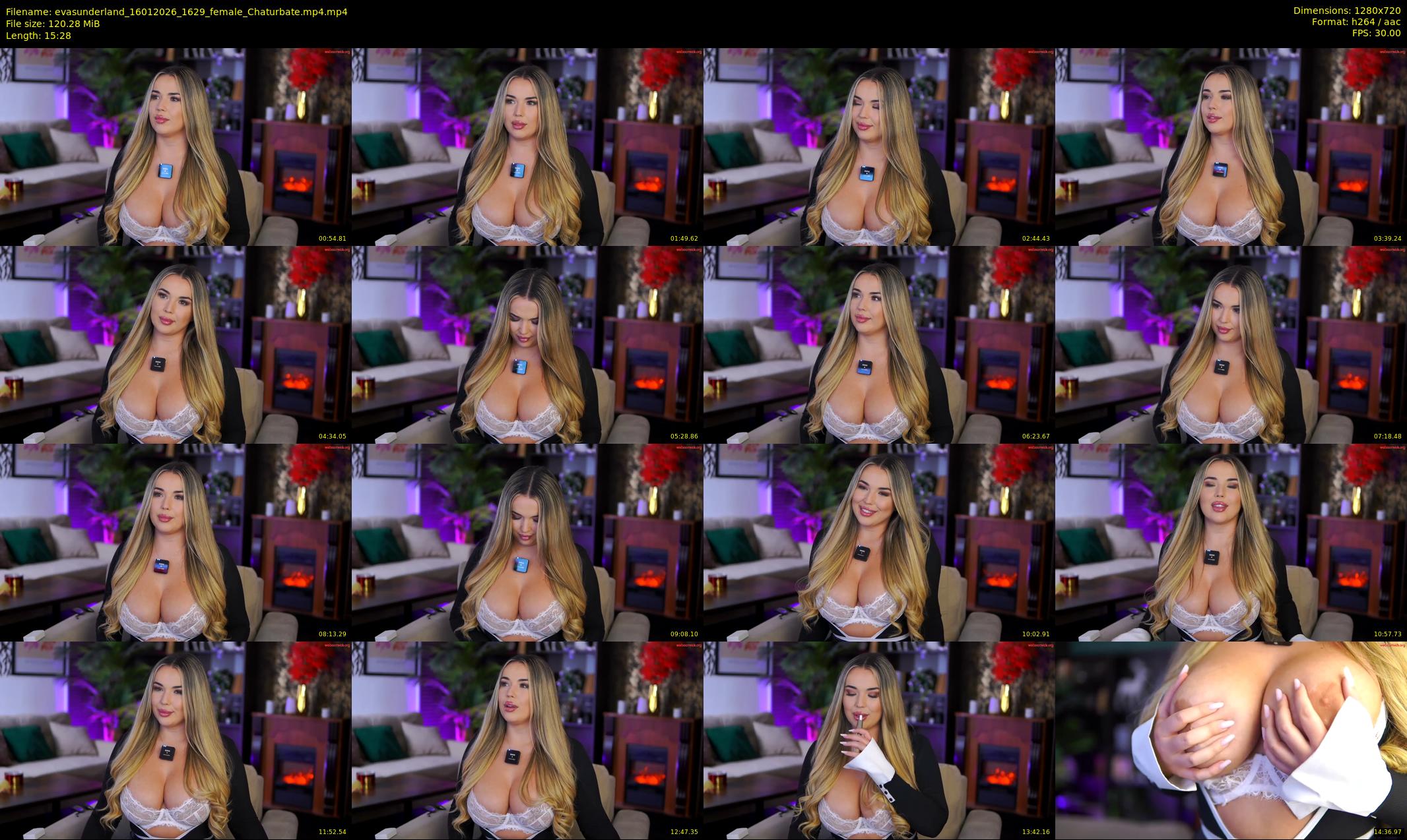evasunderland — 16 minute Chaturbate female cam show recording, 720p, Jan 16, 2026