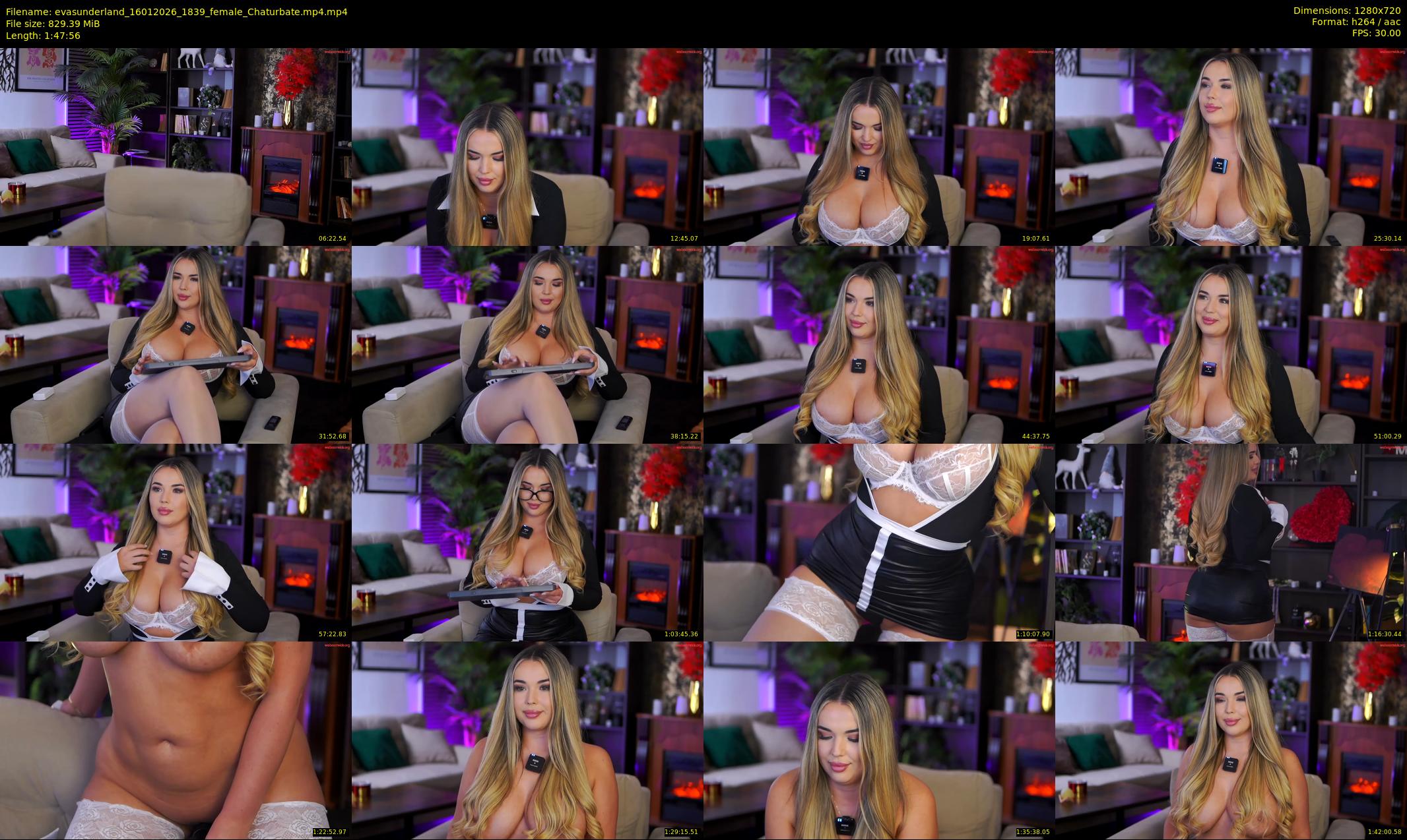 evasunderland — 108 minute Chaturbate female cam show recording, 720p, Jan 16, 2026