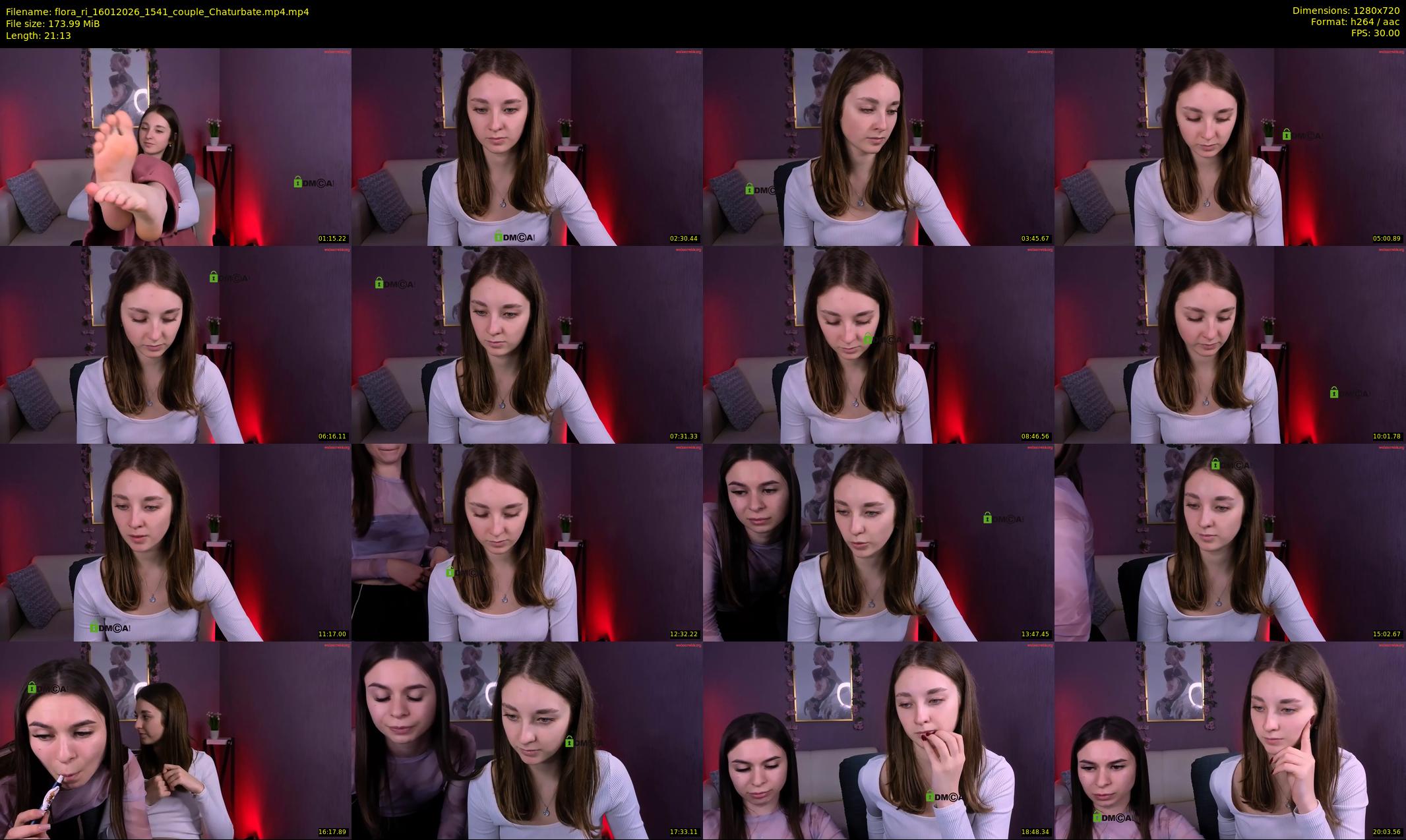 flora_ri — 22 minute Chaturbate female cam show recording, 720p, Jan 16, 2026